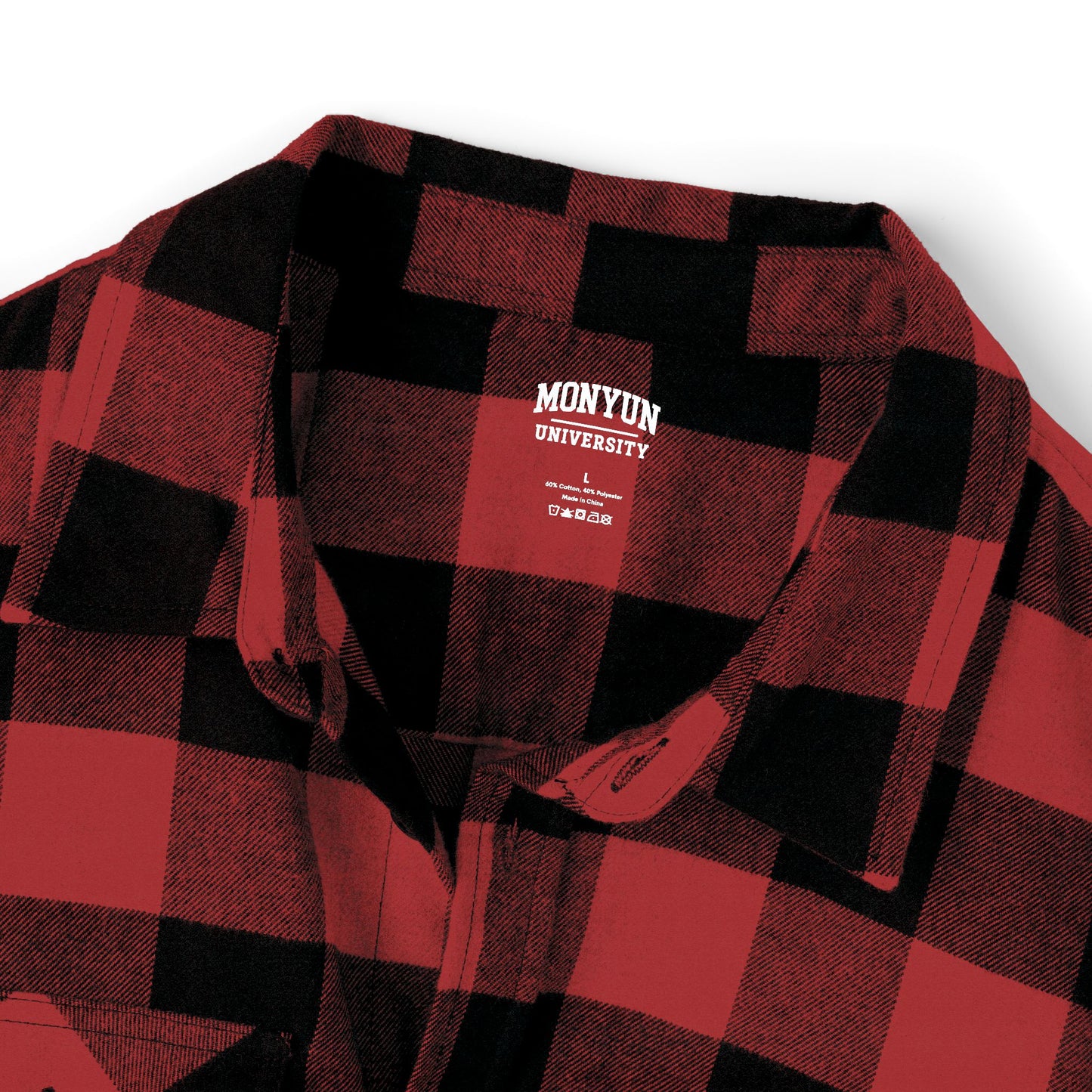 Monyun University Flannel Shirt | Cozy Lumberjack Wear, Ideal for Fall, Winter, Campus Life, Casual Outings, Holiday Gifts