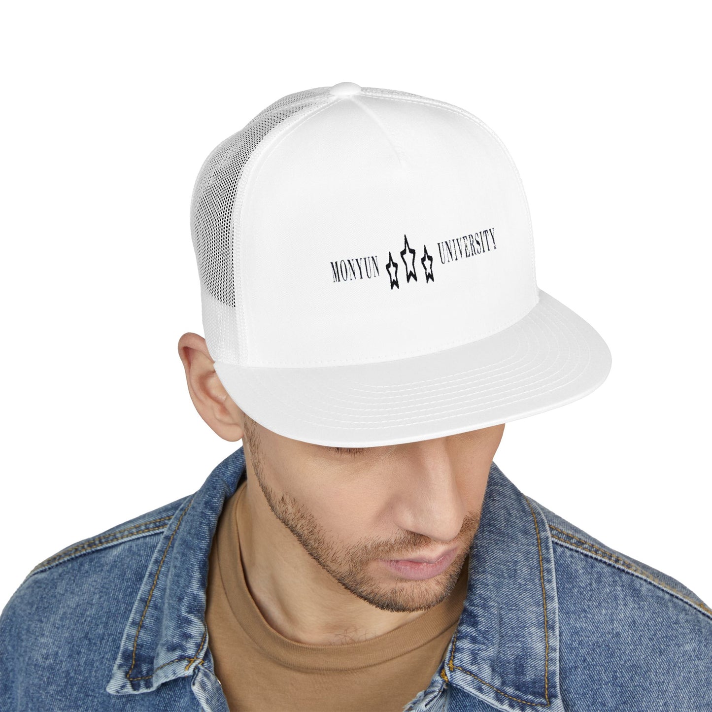 Baby MONYUN University 5 Panel Trucker Cap (Embroidery)