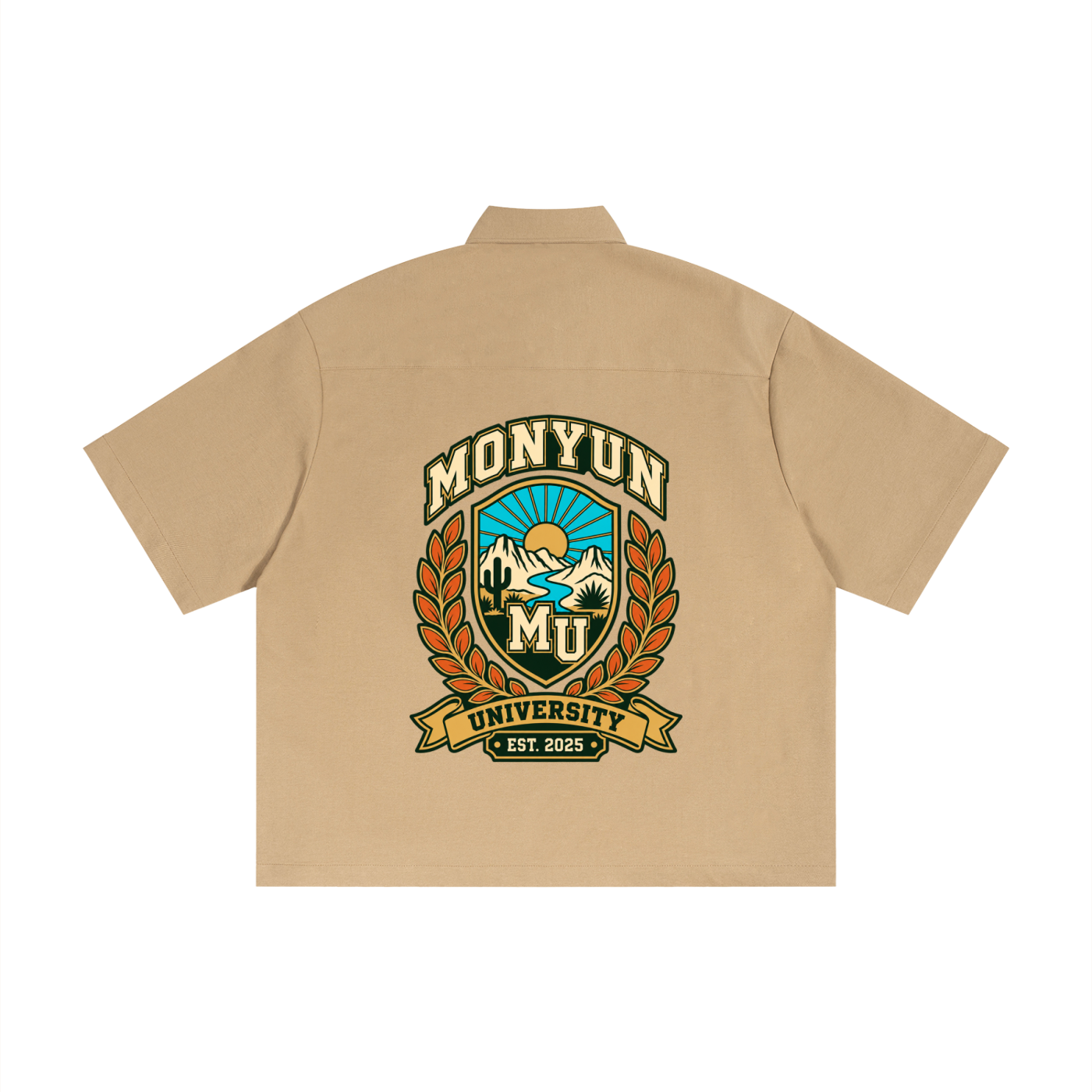 MONYUN university Boxy Heavyweight Short Sleeve Shirt