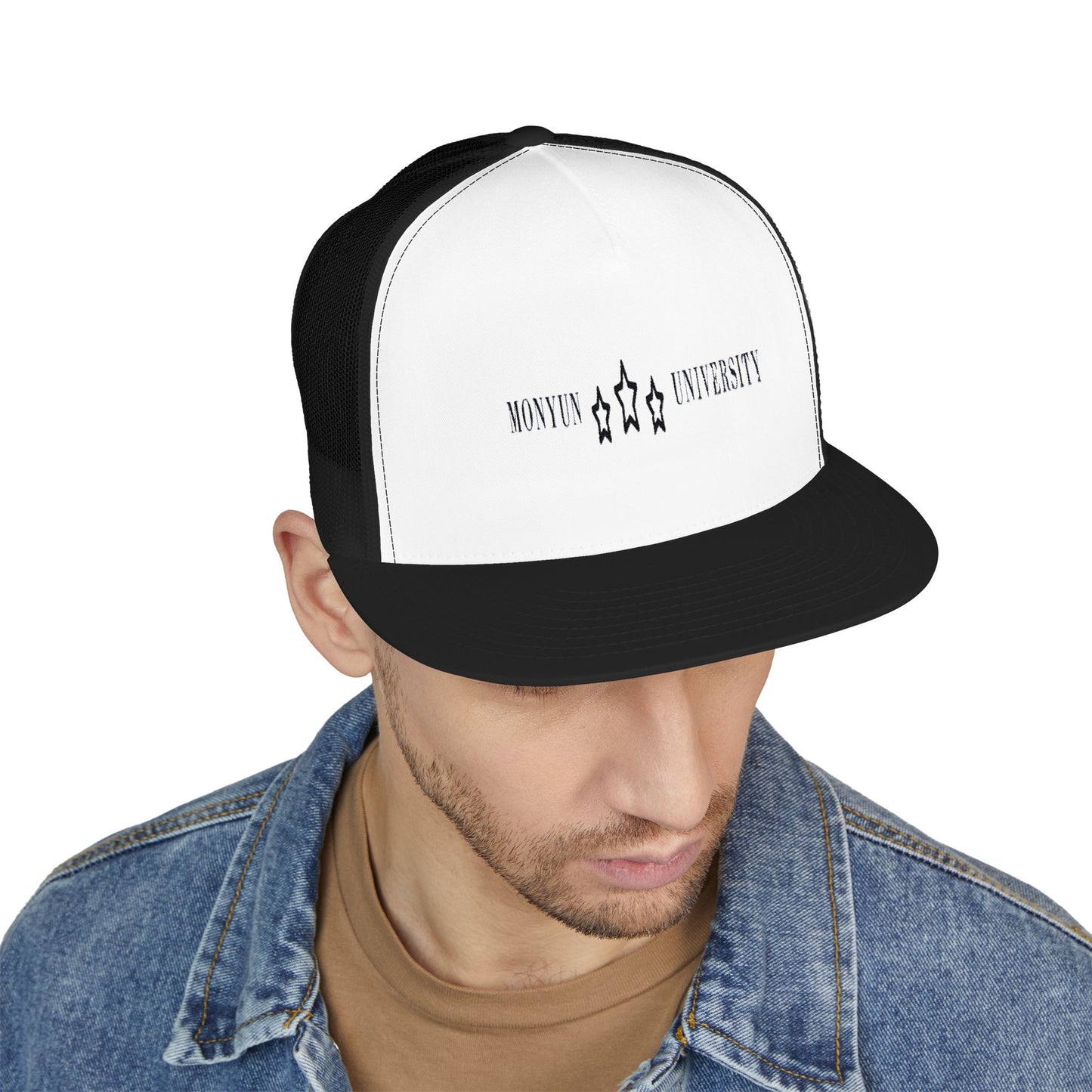 Baby MONYUN University 5 Panel Trucker Cap (Embroidery)