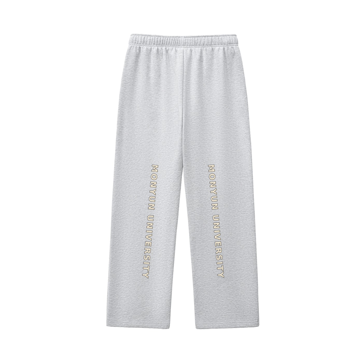 MONYUN university Contrast-Stitched Fleece Sweatpants