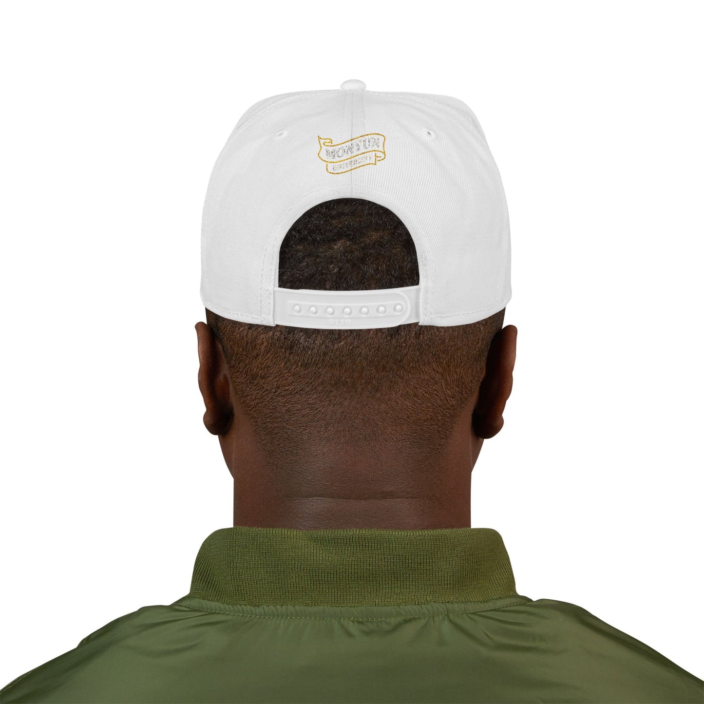 MONYUN university Embroidered Snapback Hat with Mossy Forest Crest