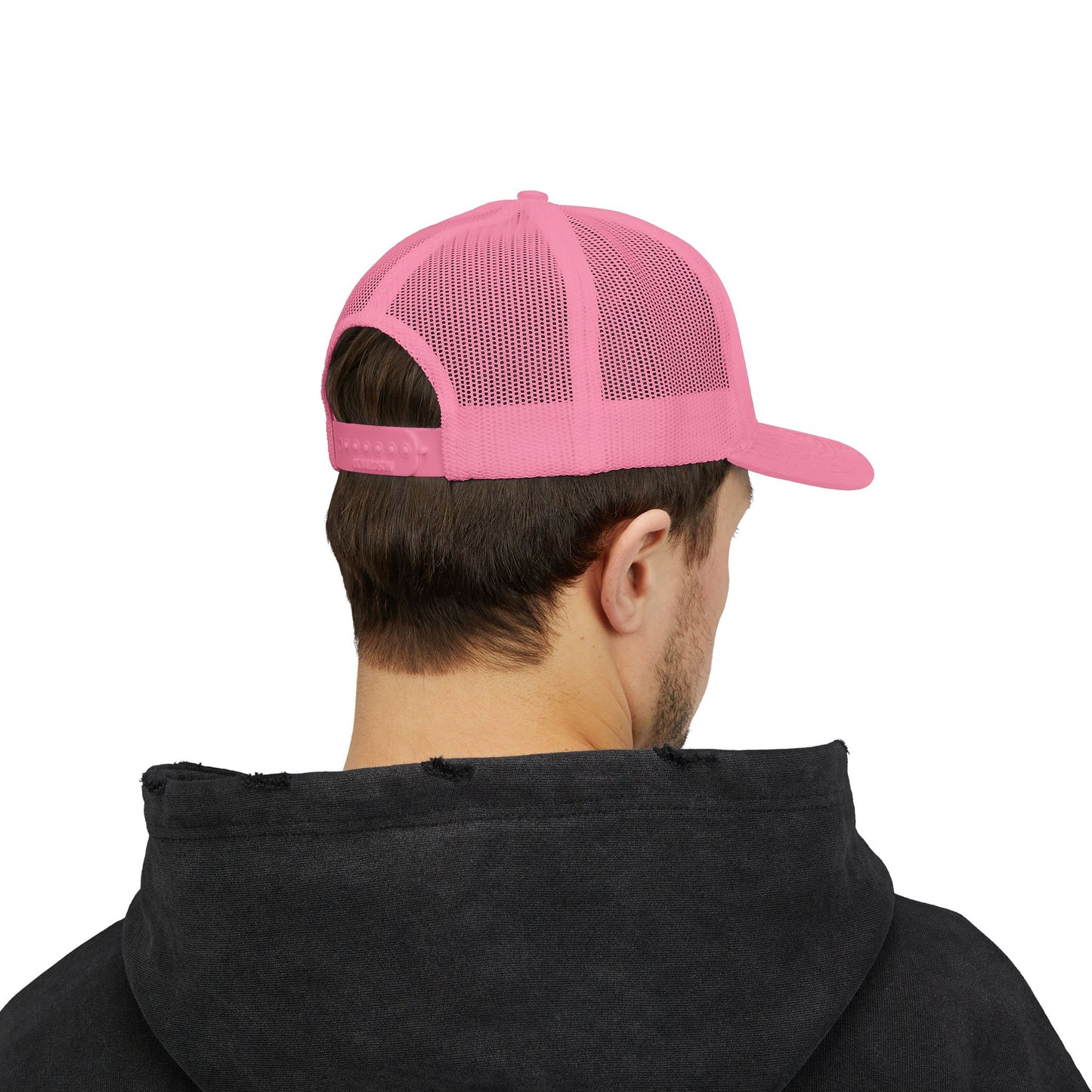 MONYUN university Trucker Cap — Vintage Clock Tower 'Midnight' Embroidered Snapback