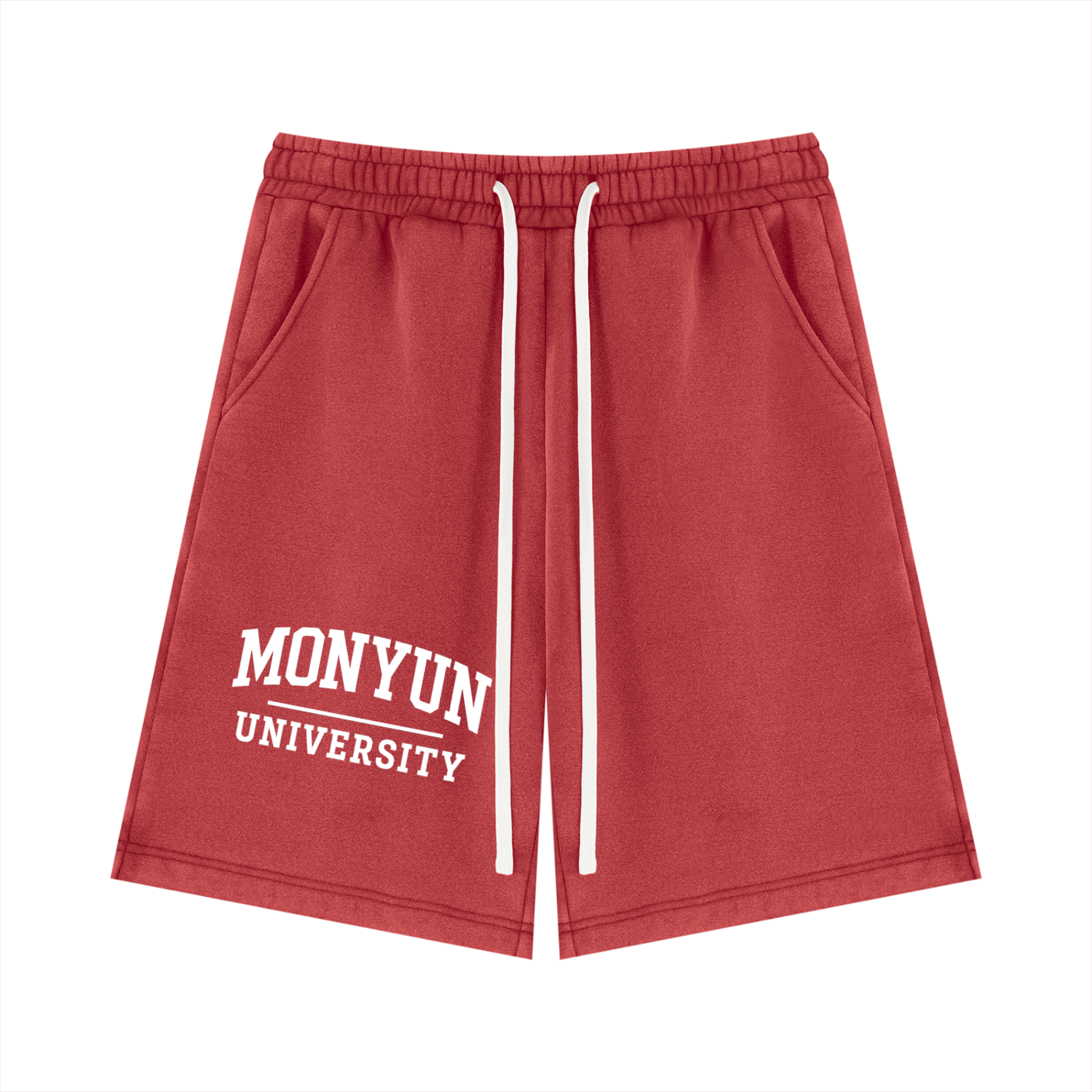 MONYUN Unisex Vintage Wash Fleece Shorts