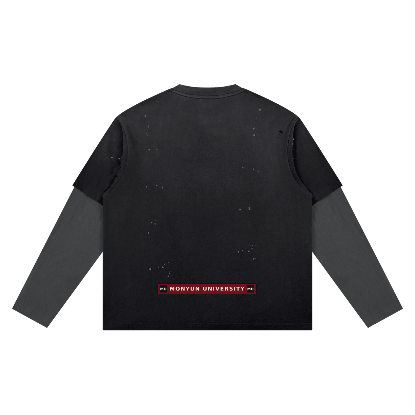 MONYUN university Vintage Wash Distressed Layer T-Shirt