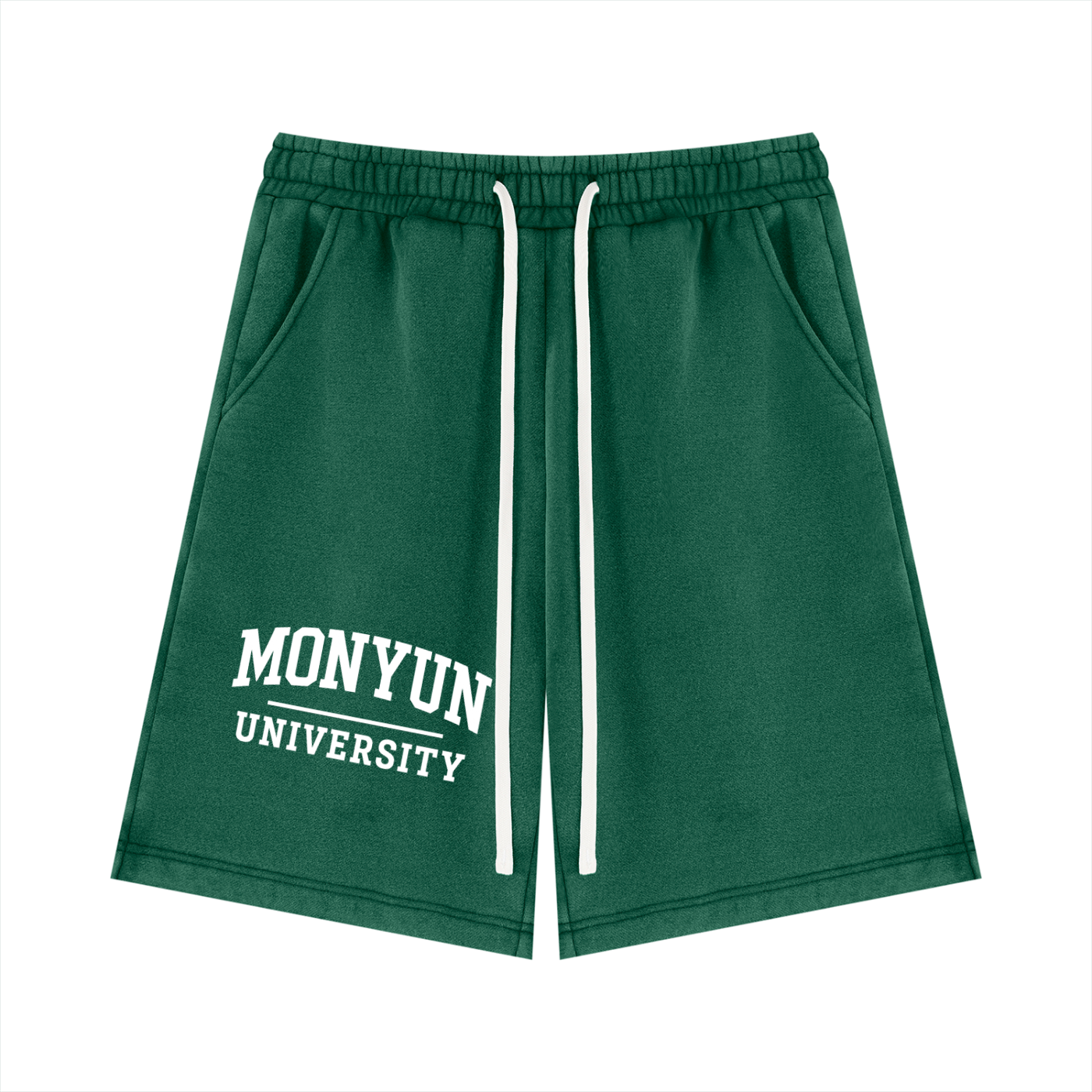 MONYUN Unisex Vintage Wash Fleece Shorts