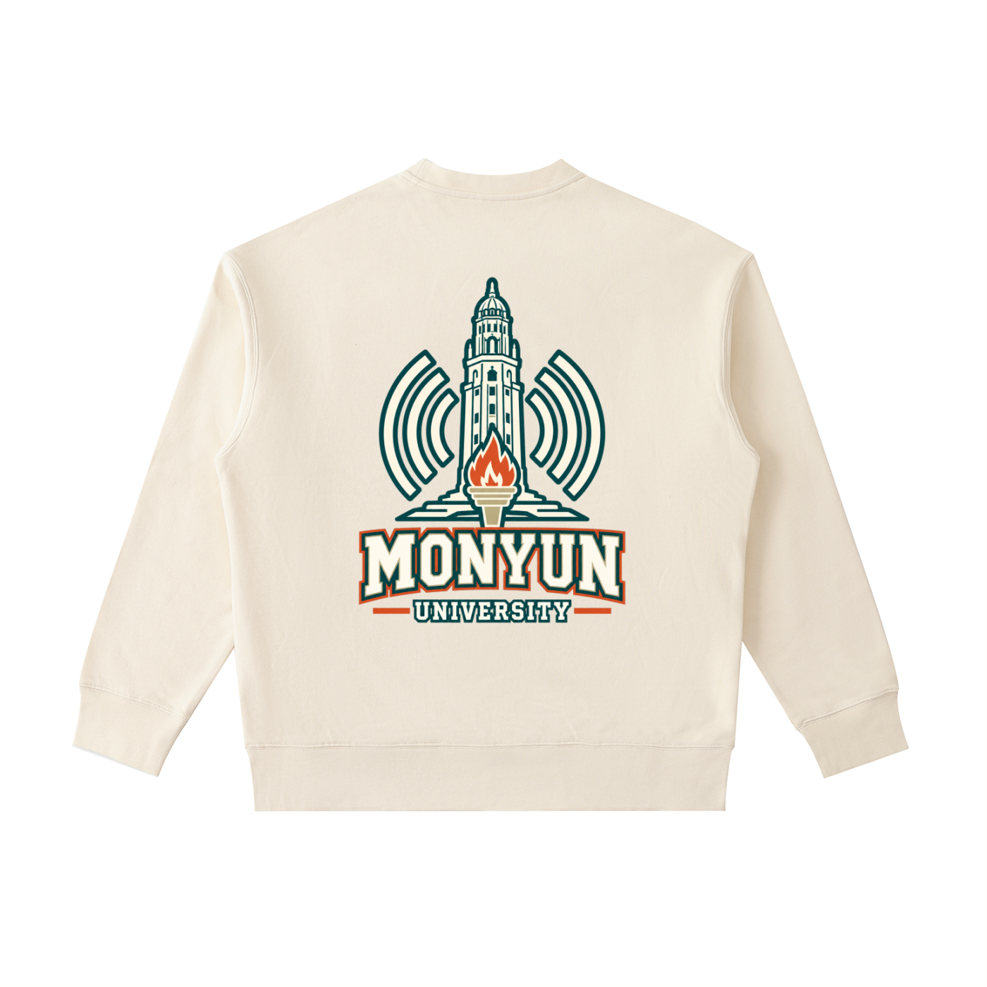 MONYUN university Heavyweight Patch Pocket Crewneck Sweatshirt