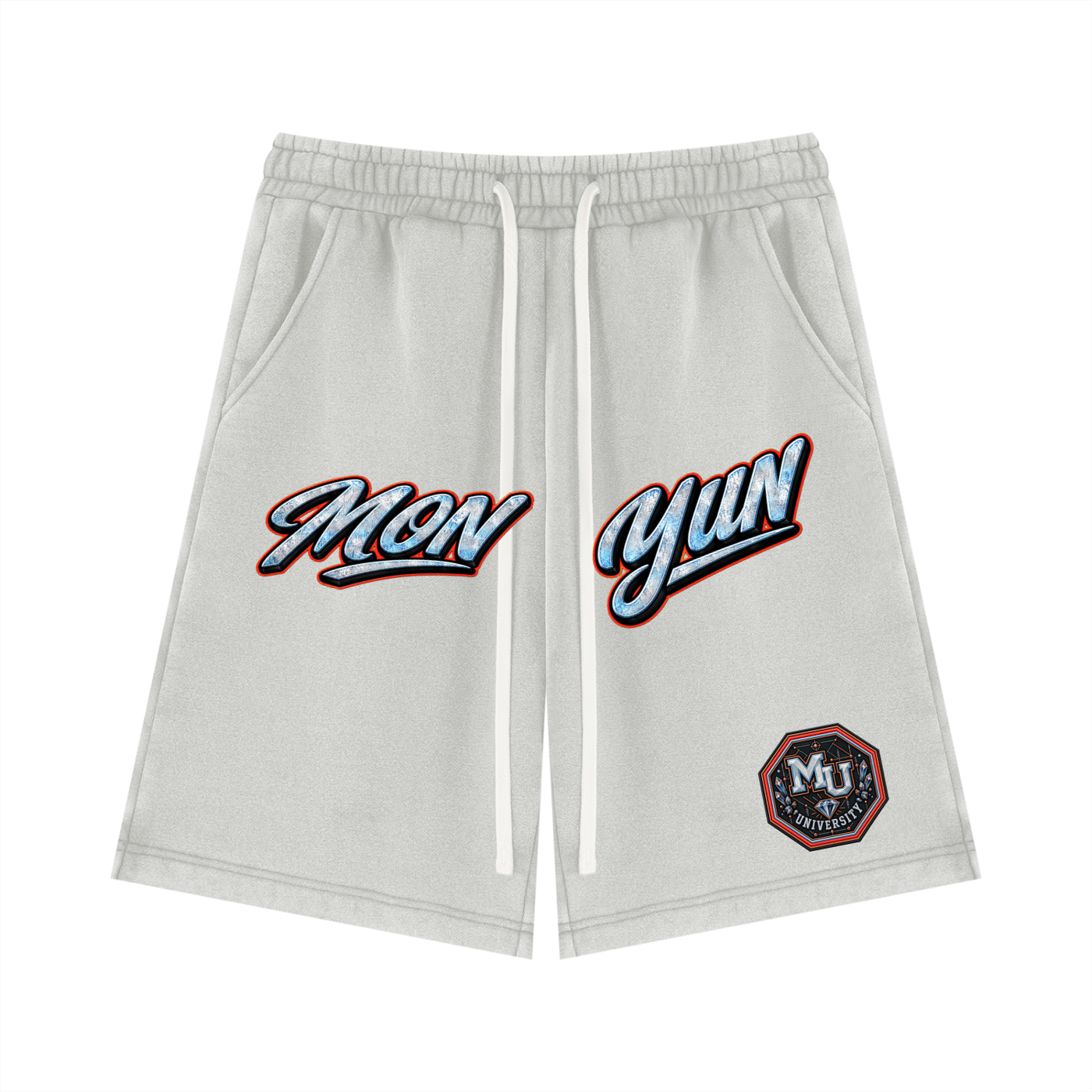 MONYUN university Vintage Wash Fleece Shorts