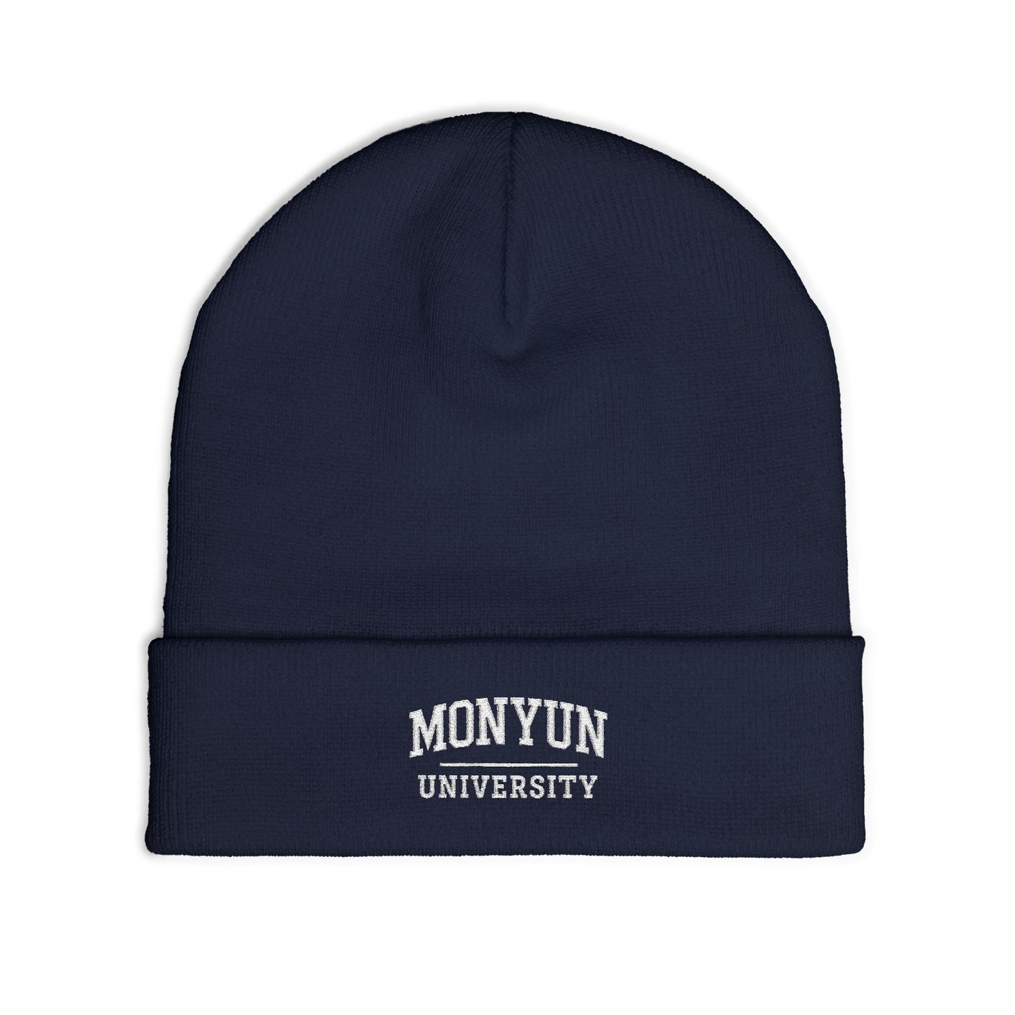 MONYUN University-Embroidered Knit Beanie -  Spirit Wear, College Student Gift, Winter Accessory, Custom Beanie, Warm Fashion Hat