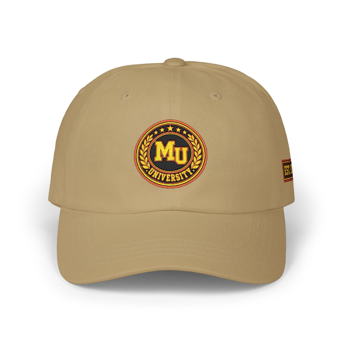 Classic Dad Cap - Retro 'MU University' Embroidered Patch Hat