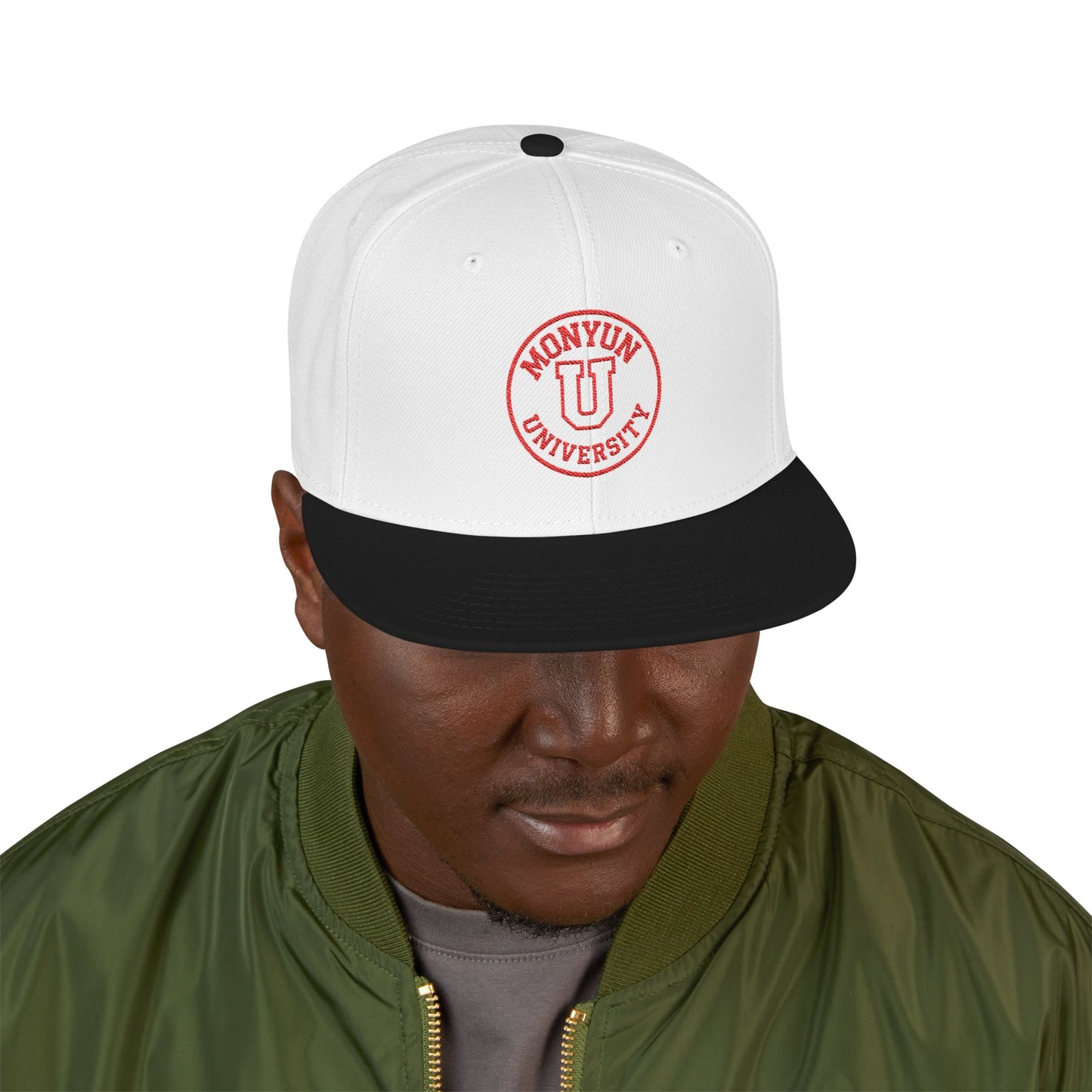 MONYUN University-Stylish Snapback Hat with Embroidery, Cool Cap for Fashion Lovers, Perfect for Sports, Graduation, or Everyday Wear