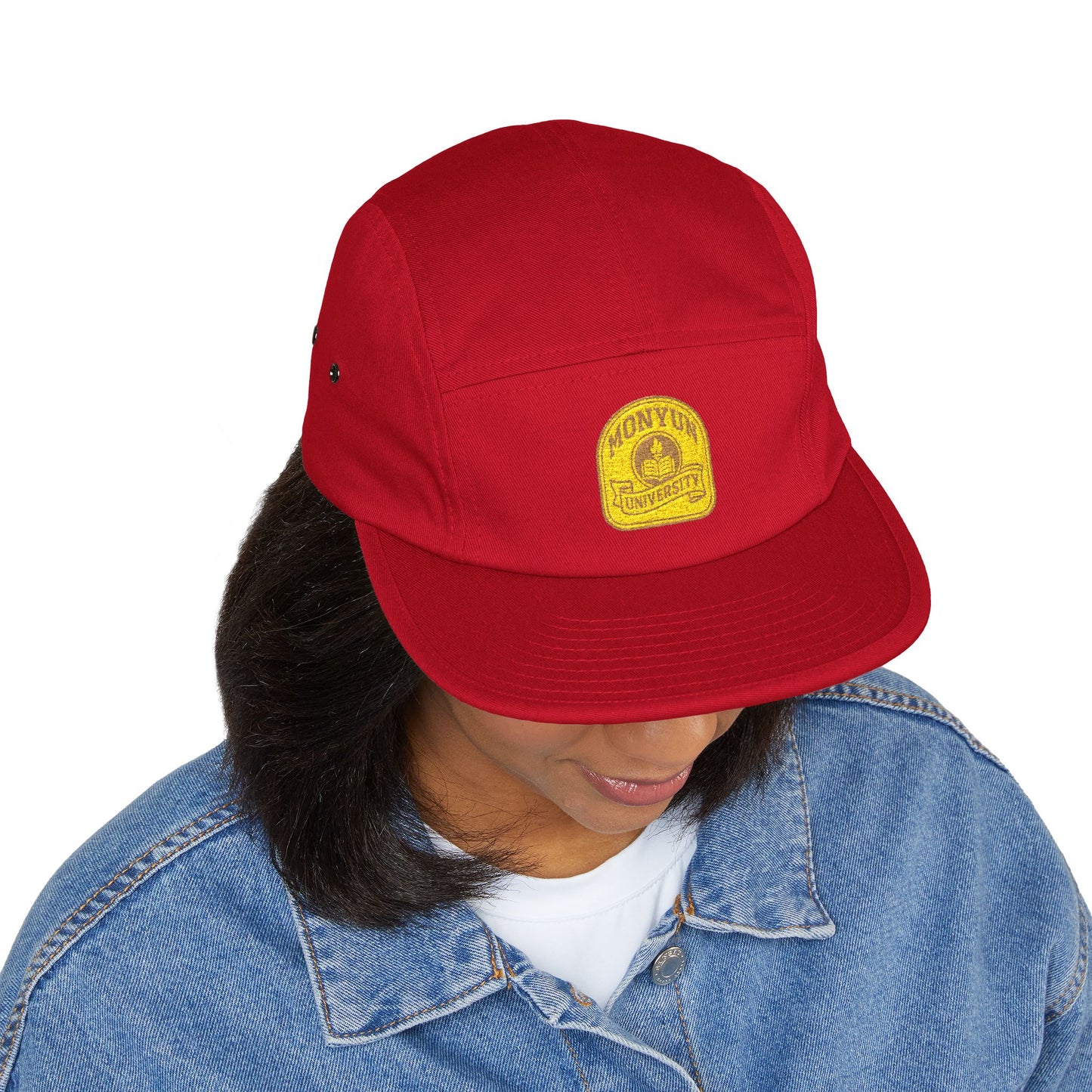 MONYUN University-Embroidered 5 Panel Cap, Casual Hat for Students, Outdoor Activities, Gift for Graduates, Streetwear Accessory