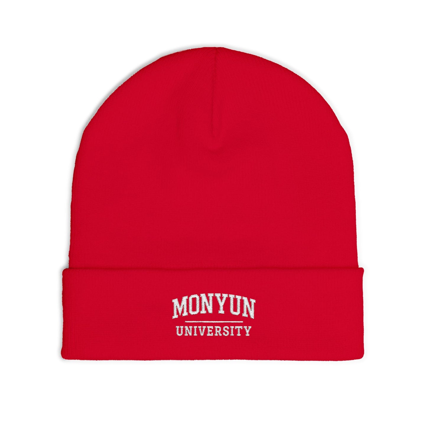 MONYUN University-Embroidered Knit Beanie -  Spirit Wear, College Student Gift, Winter Accessory, Custom Beanie, Warm Fashion Hat