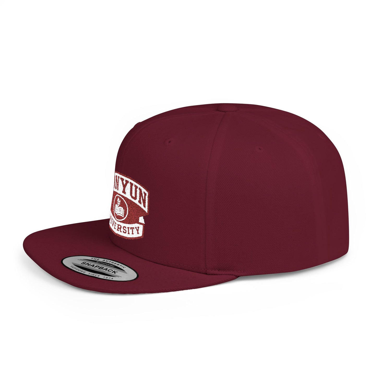 Monyun University Flat Bill Snapback Hat - Trendy College Cap for Casual Wear