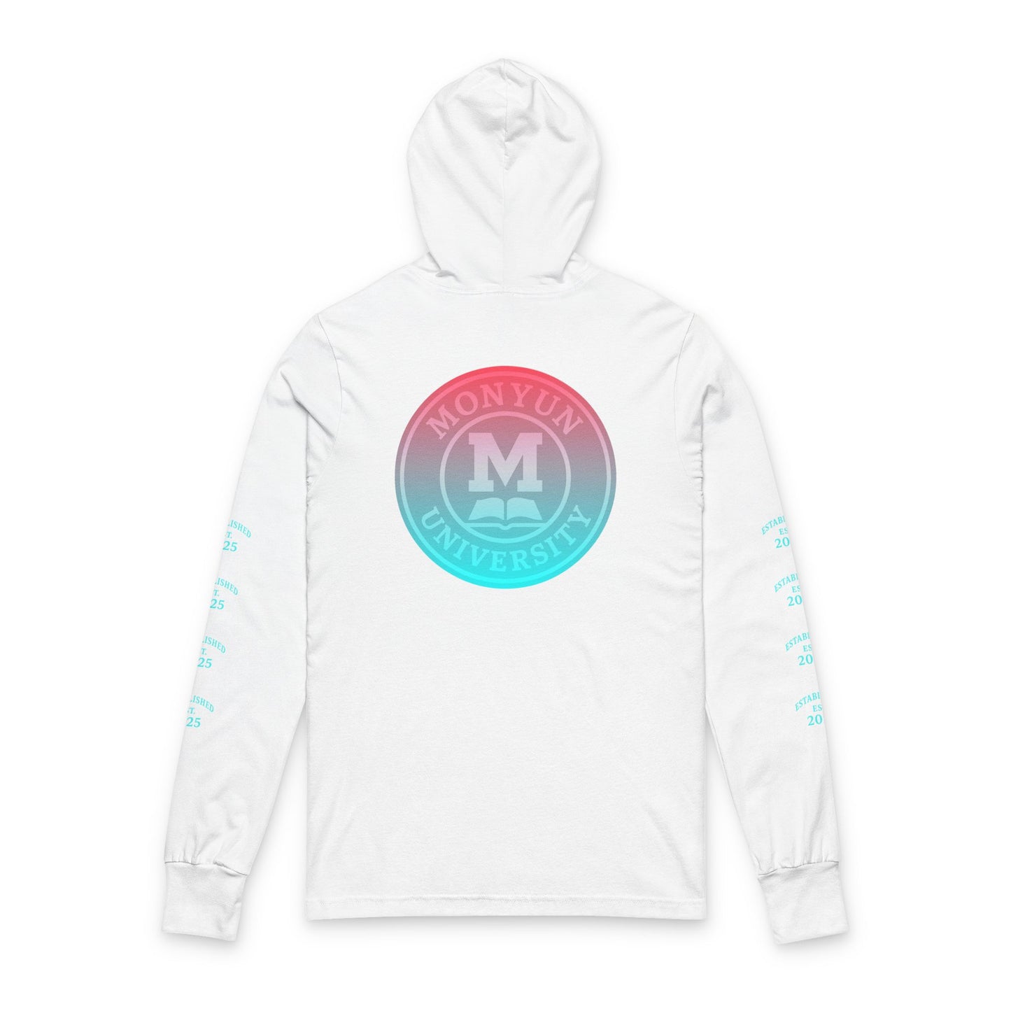MONYUN University-Stylish Unisex Hooded Long Sleeve Tee - Perfect for College Life, Casual Outings, Beach Days, Layering