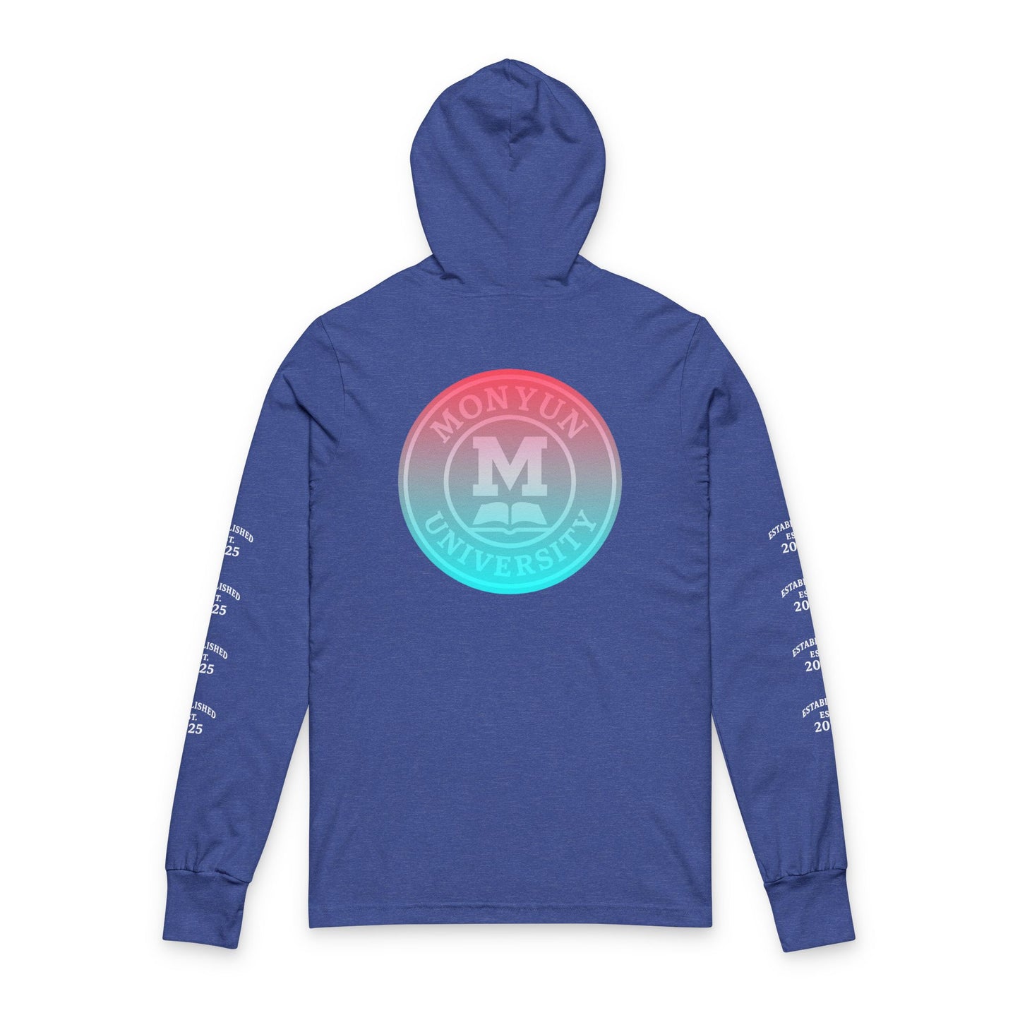 MONYUN University-Stylish Unisex Hooded Long Sleeve Tee - Perfect for College Life, Casual Outings, Beach Days, Layering