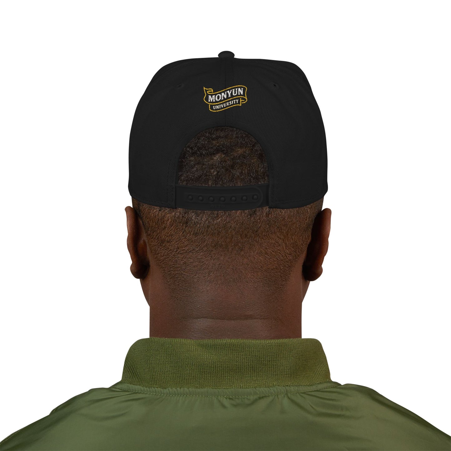 MONYUN university Embroidered Snapback Hat with Mossy Forest Crest