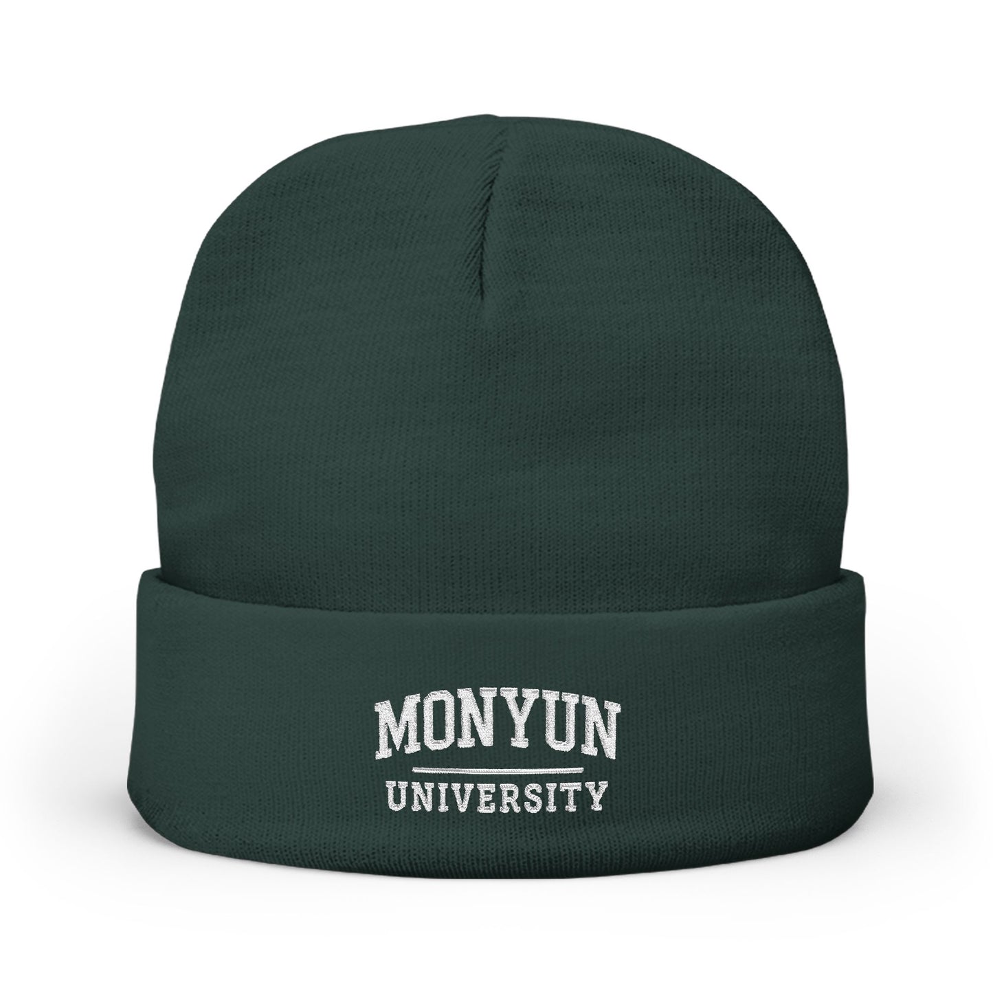 MONYUN University-Embroidered Knit Beanie -  Spirit Wear, College Student Gift, Winter Accessory, Custom Beanie, Warm Fashion Hat