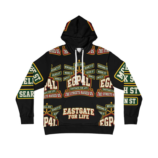 MONYUN University “Eastgate For Life” Hoodie — Vintage Street Sign Graphic Men’s Hoodie