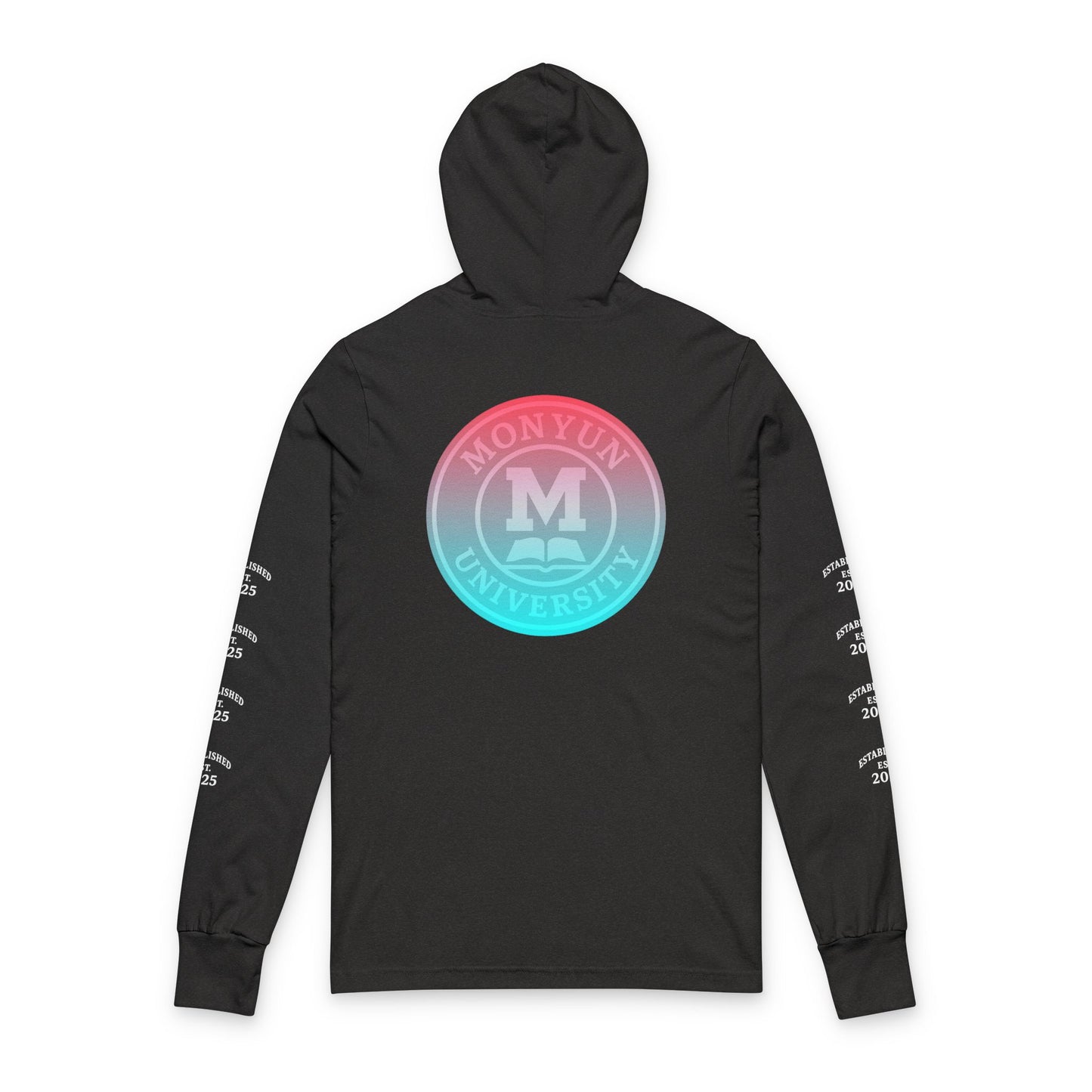 MONYUN University-Stylish Unisex Hooded Long Sleeve Tee - Perfect for College Life, Casual Outings, Beach Days, Layering
