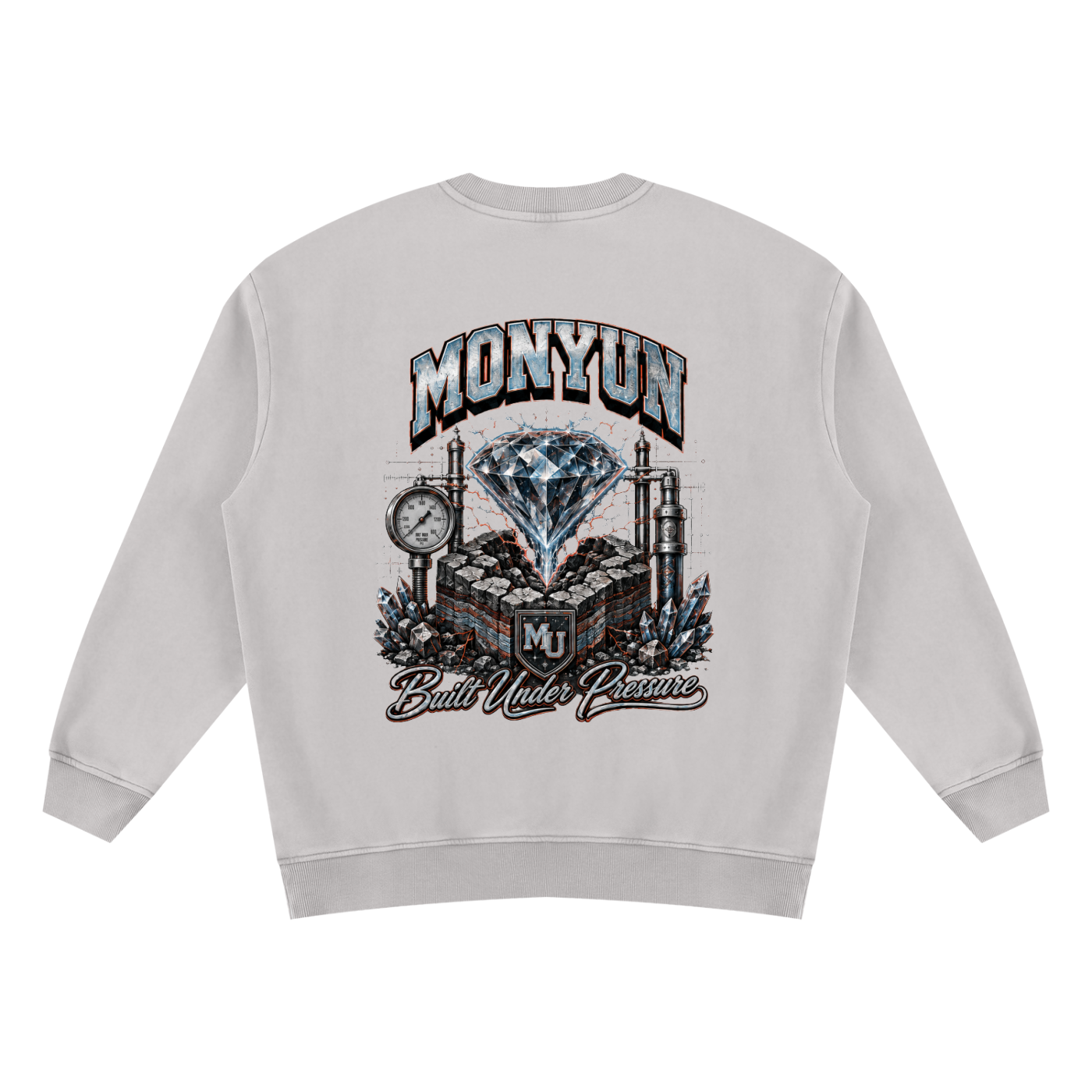 MONYUN university Vintage Wash Fleece Sweatshirt