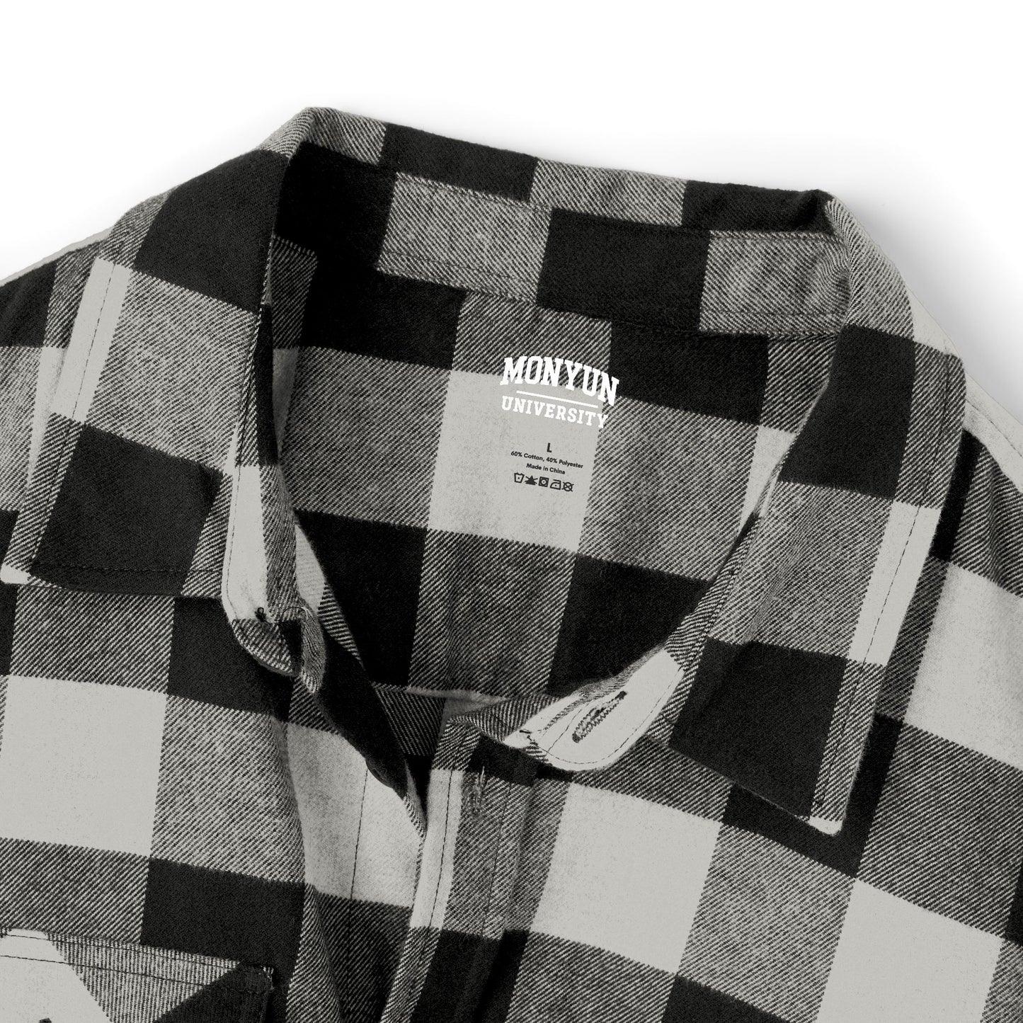 Monyun University Flannel Shirt | Cozy Lumberjack Wear, Ideal for Fall, Winter, Campus Life, Casual Outings, Holiday Gifts