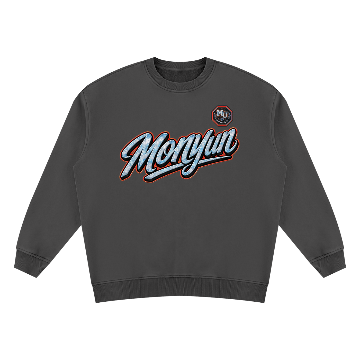 MONYUN university Vintage Wash Fleece Sweatshirt