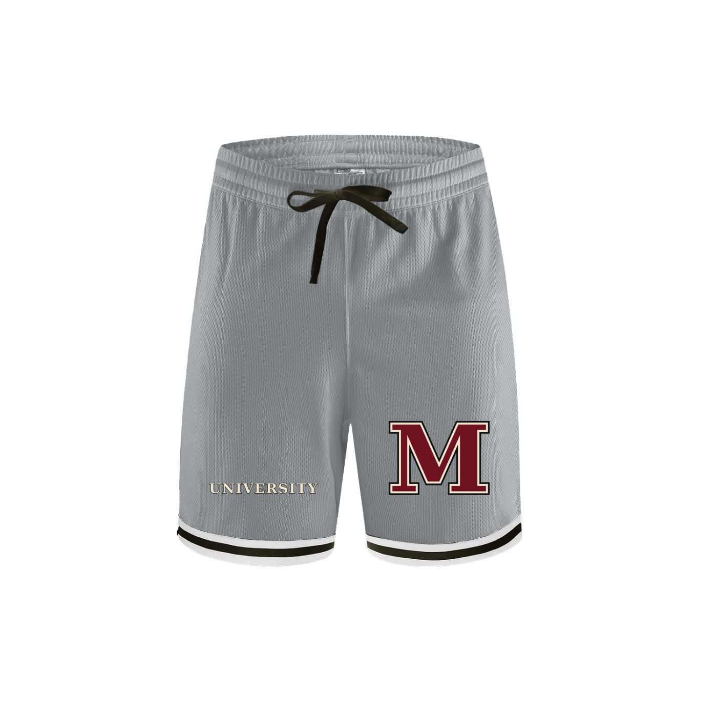 MONYUN university Classic Stripe Trim Basketball Shorts