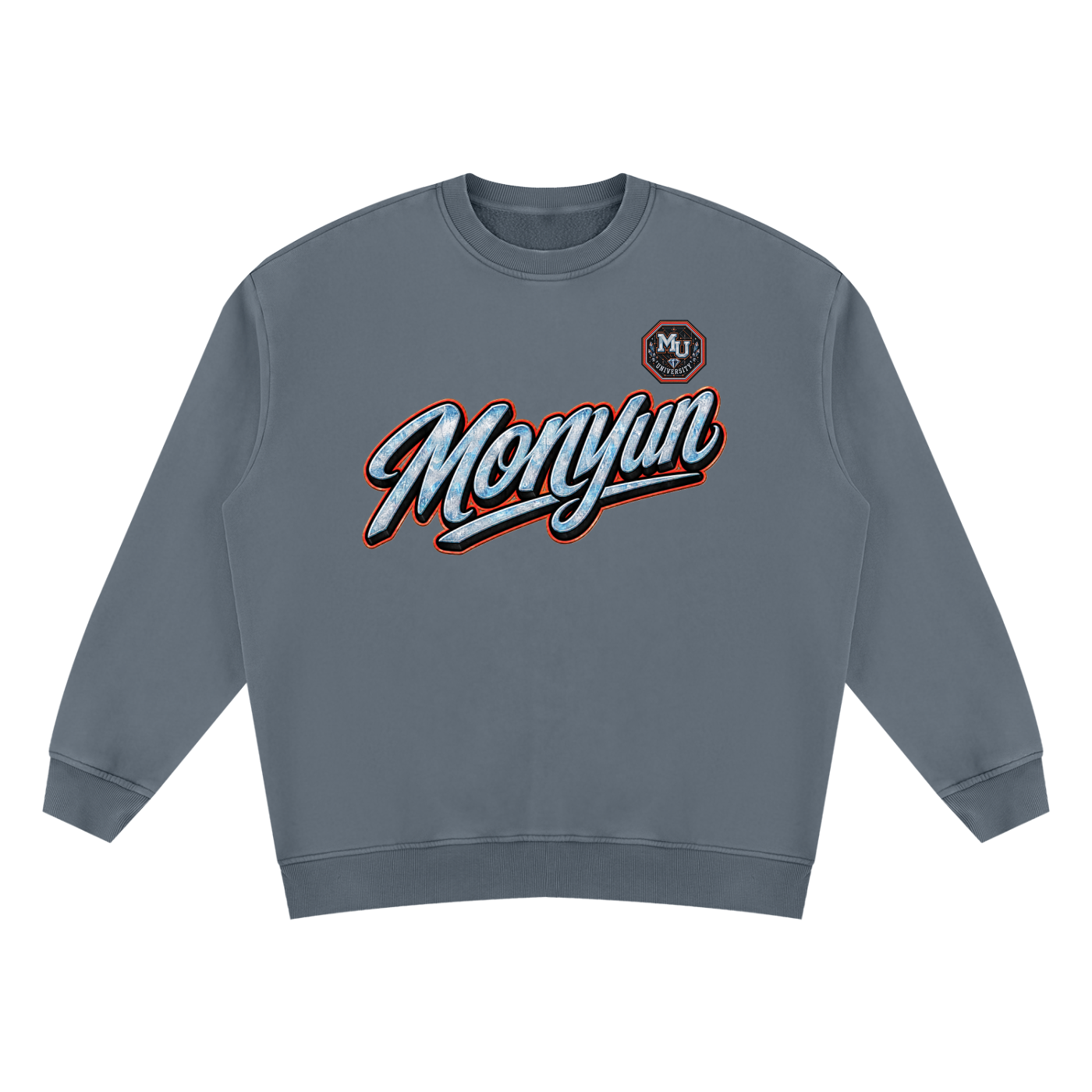 MONYUN university Vintage Wash Fleece Sweatshirt