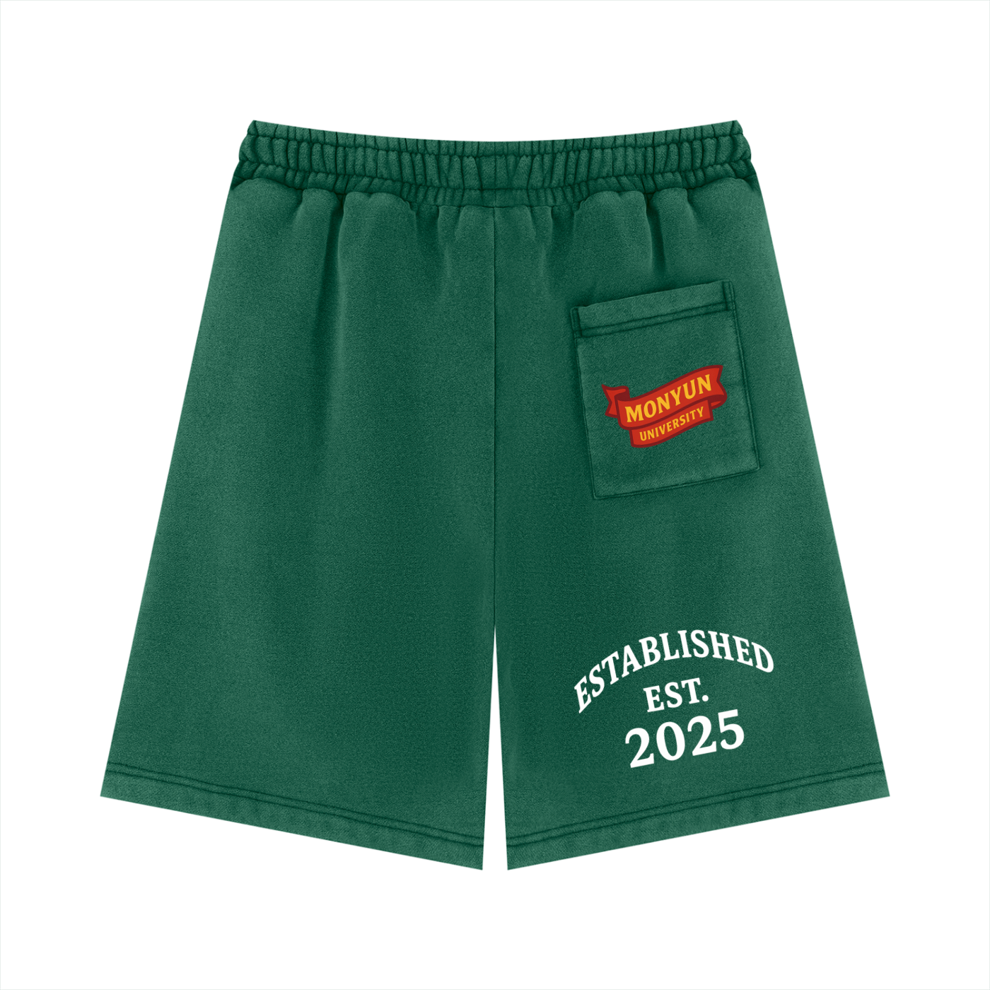 MONYUN Unisex Vintage Wash Fleece Shorts