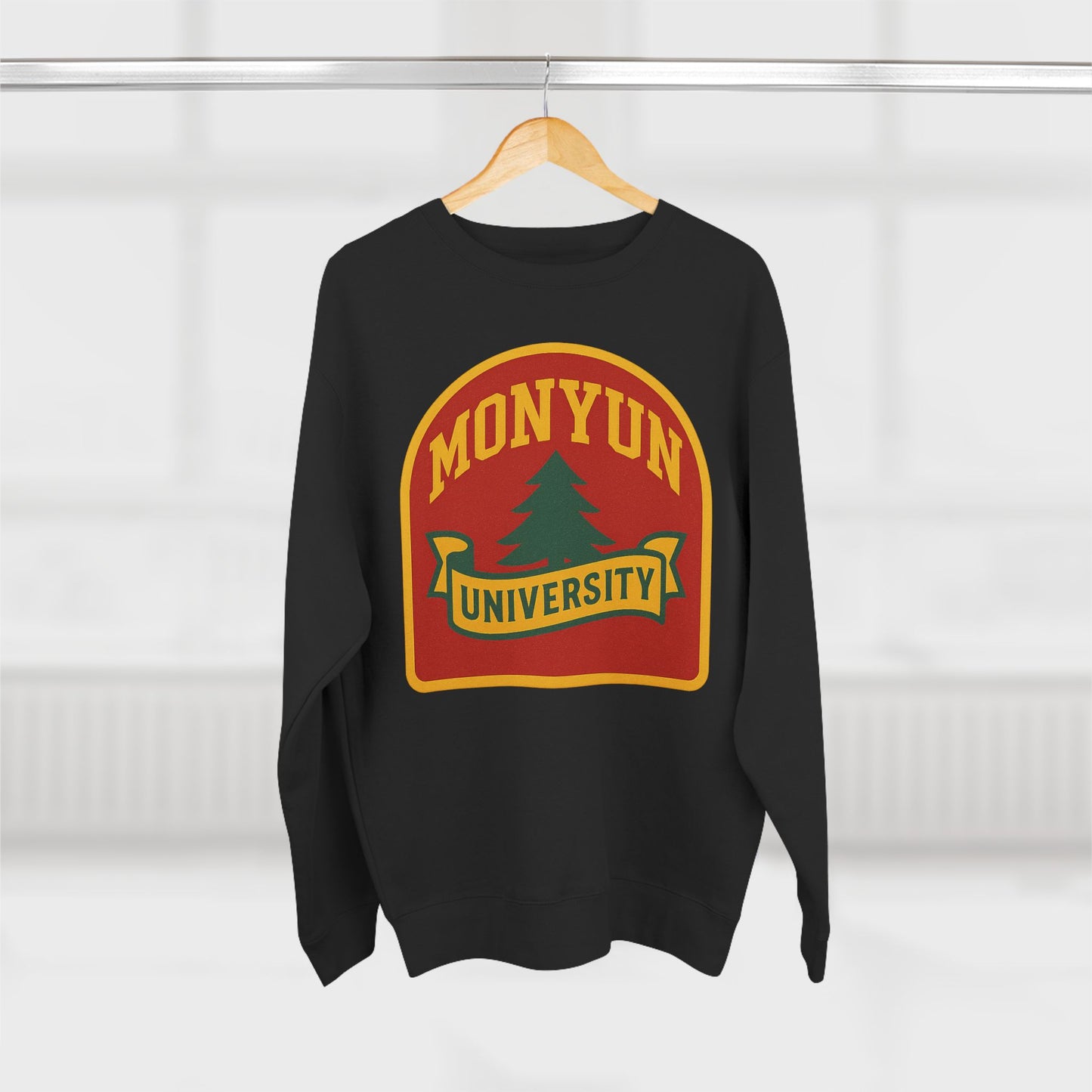 MONYUN University-Retro University Crewneck Sweatshirt, Unisex Sweatshirt, College Sweatshirt, Warm Pullover, Gift for Students, Campus Apparel, Vintage Style