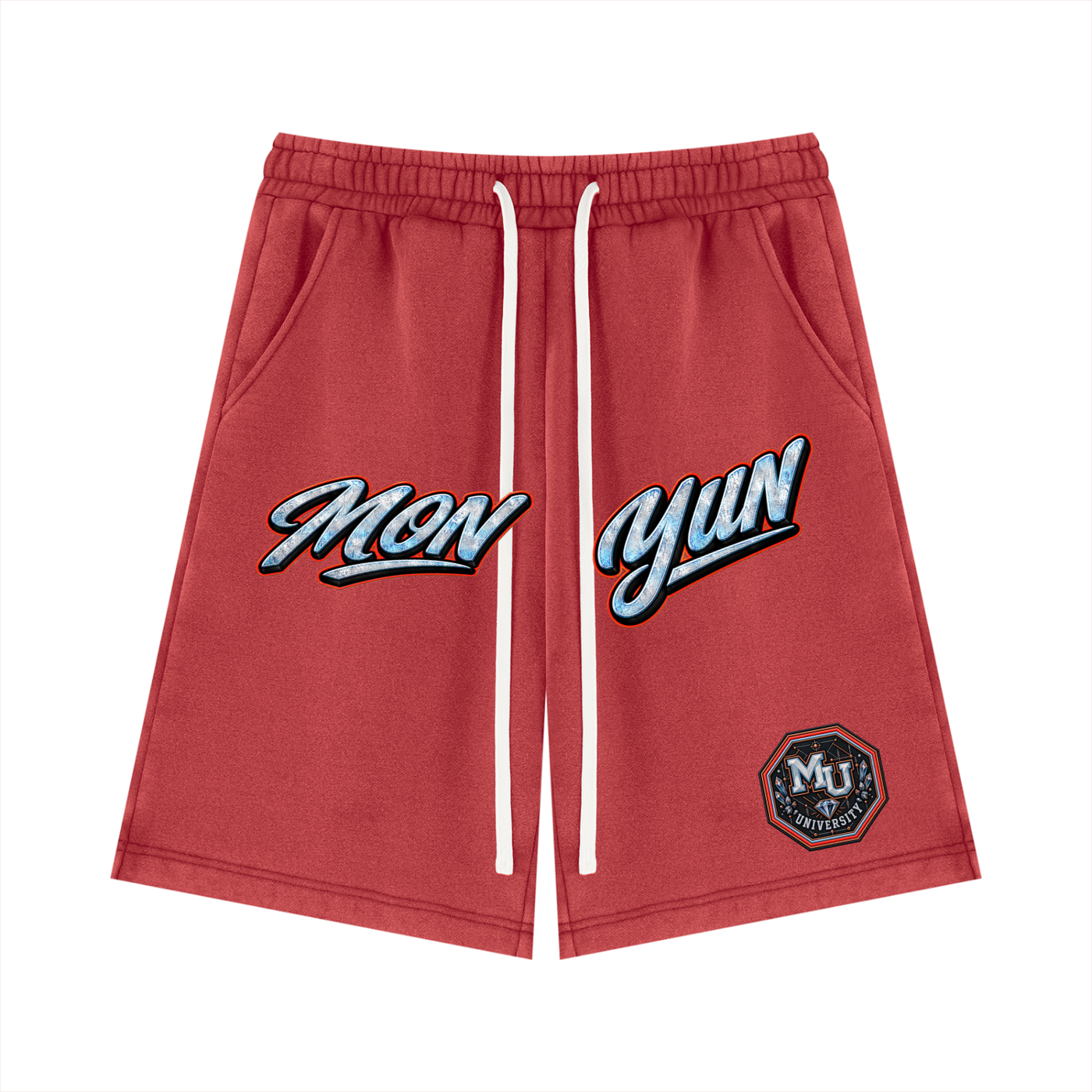 MONYUN university Vintage Wash Fleece Shorts
