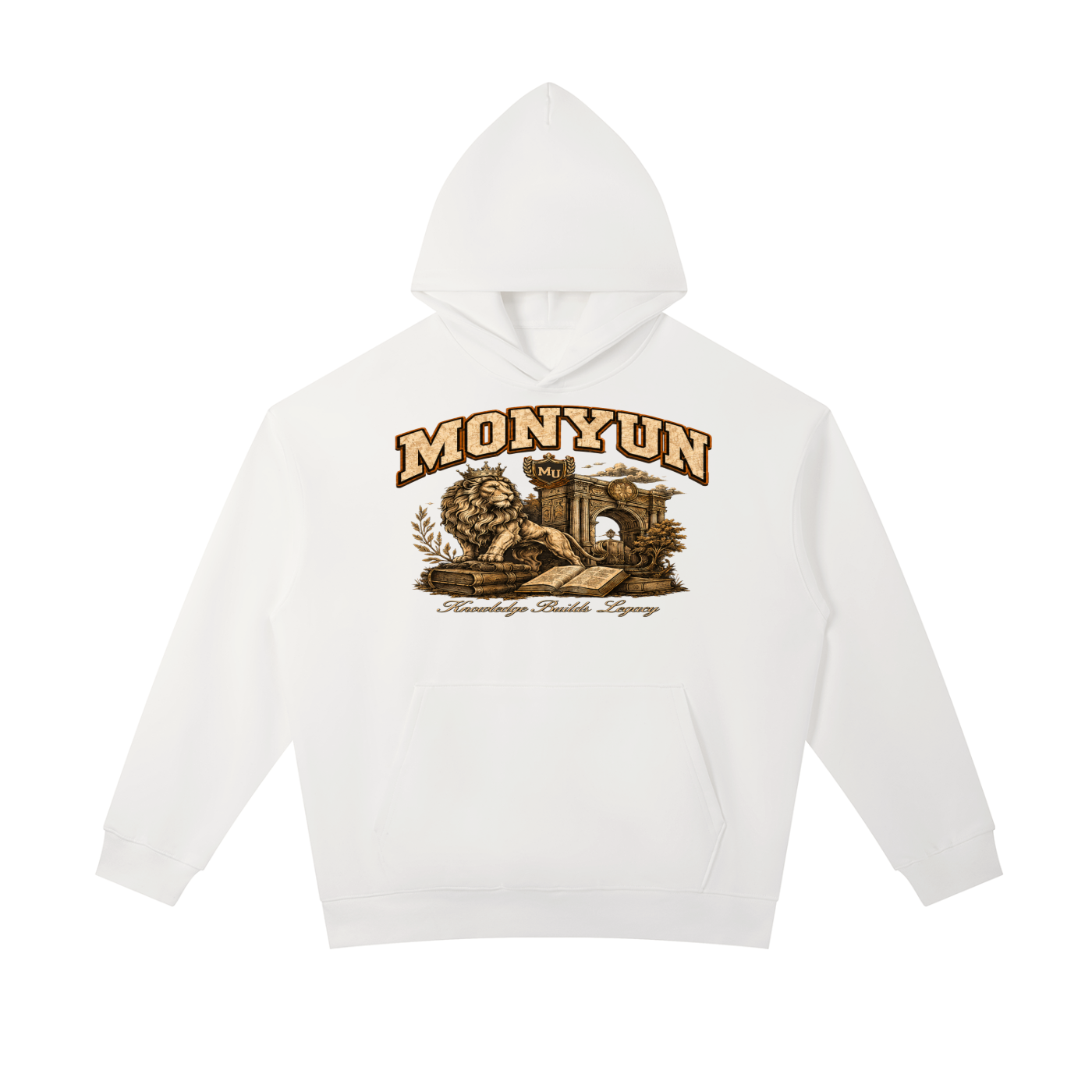 MONYUN university- Knowledge Builds Legacy Essential Heavyweight Hoodie