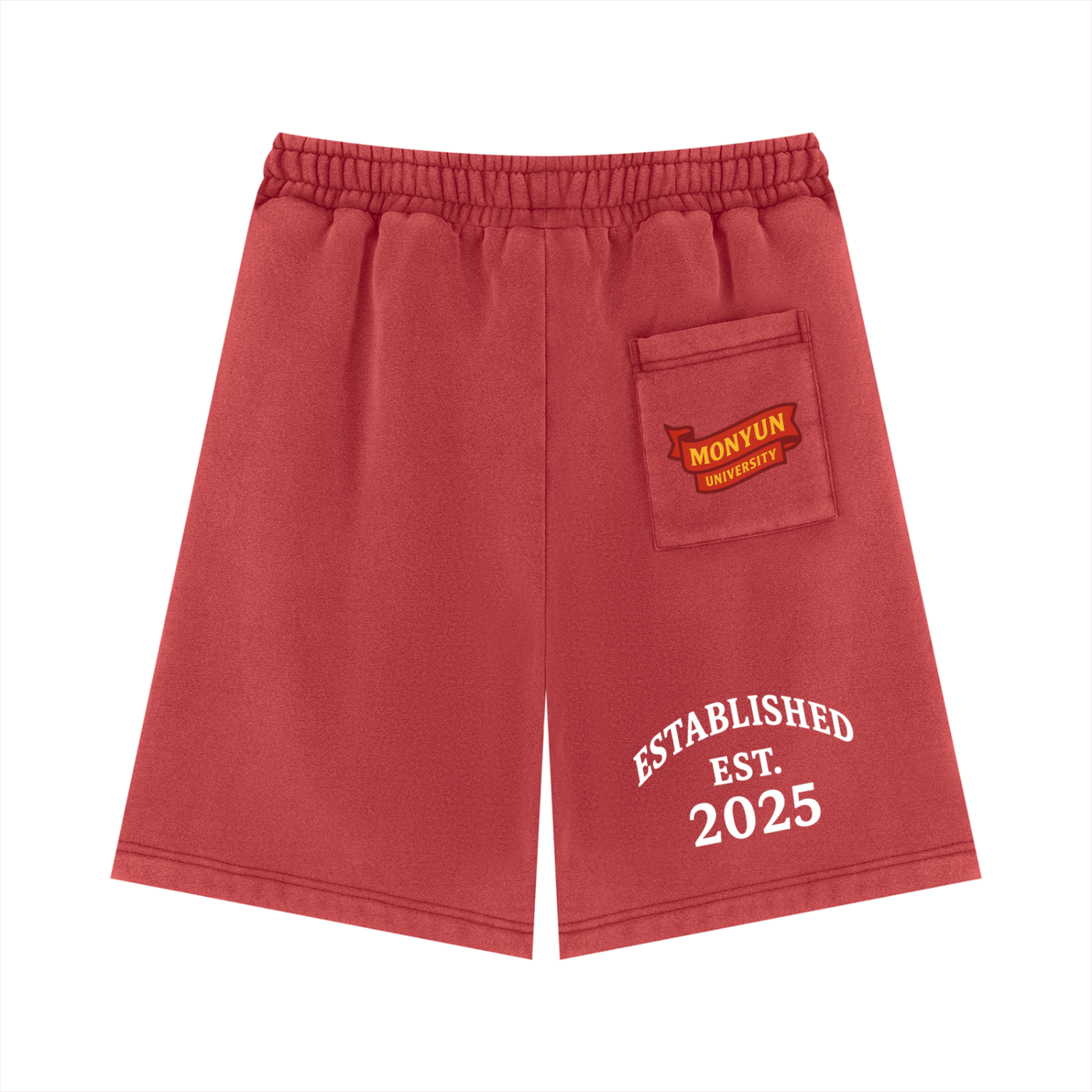 MONYUN Unisex Vintage Wash Fleece Shorts