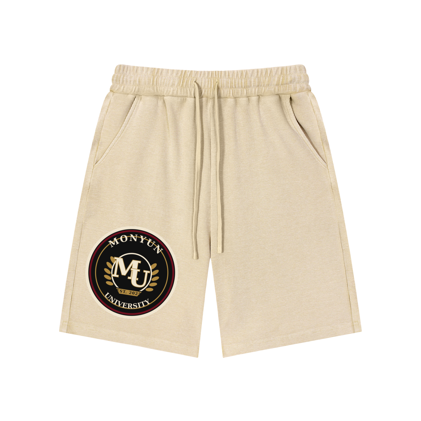 MONYUN university Mineral Wash Waffle Knit Shorts