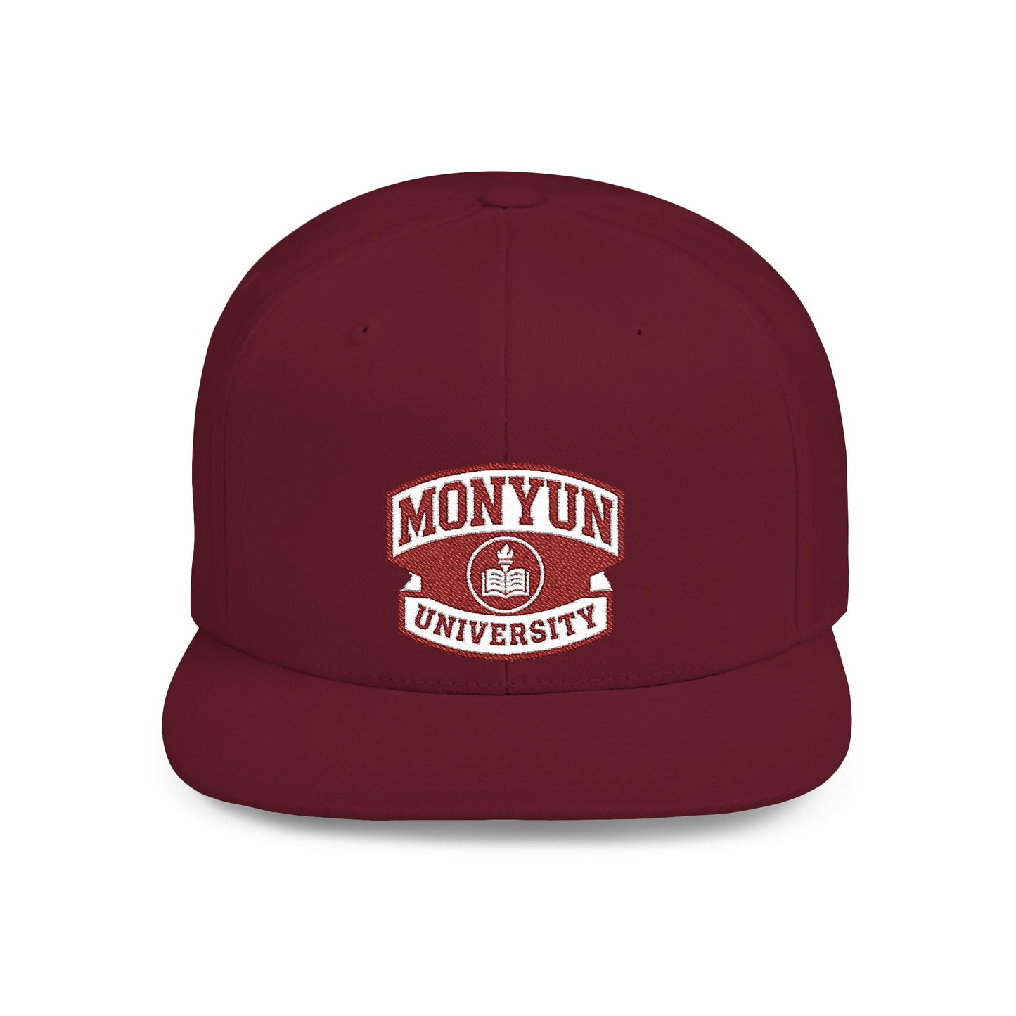 Monyun University Flat Bill Snapback Hat - Trendy College Cap for Casual Wear