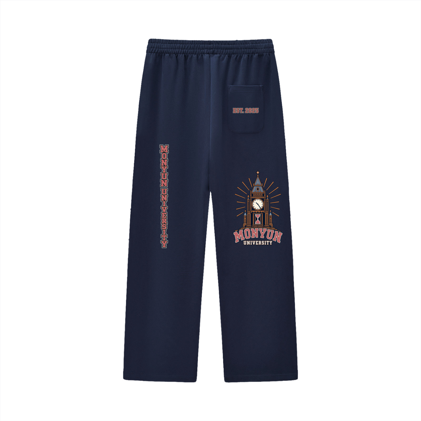 MONYUN university- Legacy Hour Curved Stripe Straight Sweatpants