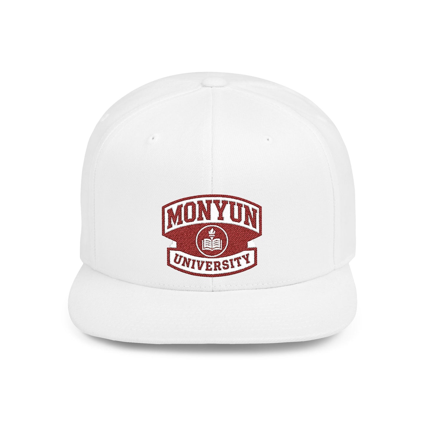 Monyun University Flat Bill Snapback Hat - Trendy College Cap for Casual Wear