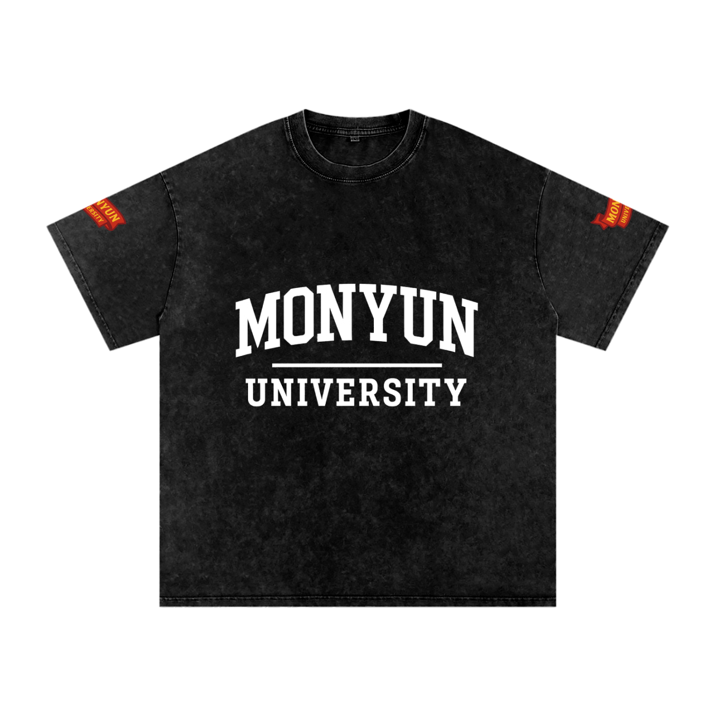 MONYUN university Snow Washed Oversized Cotton T-Shirt
