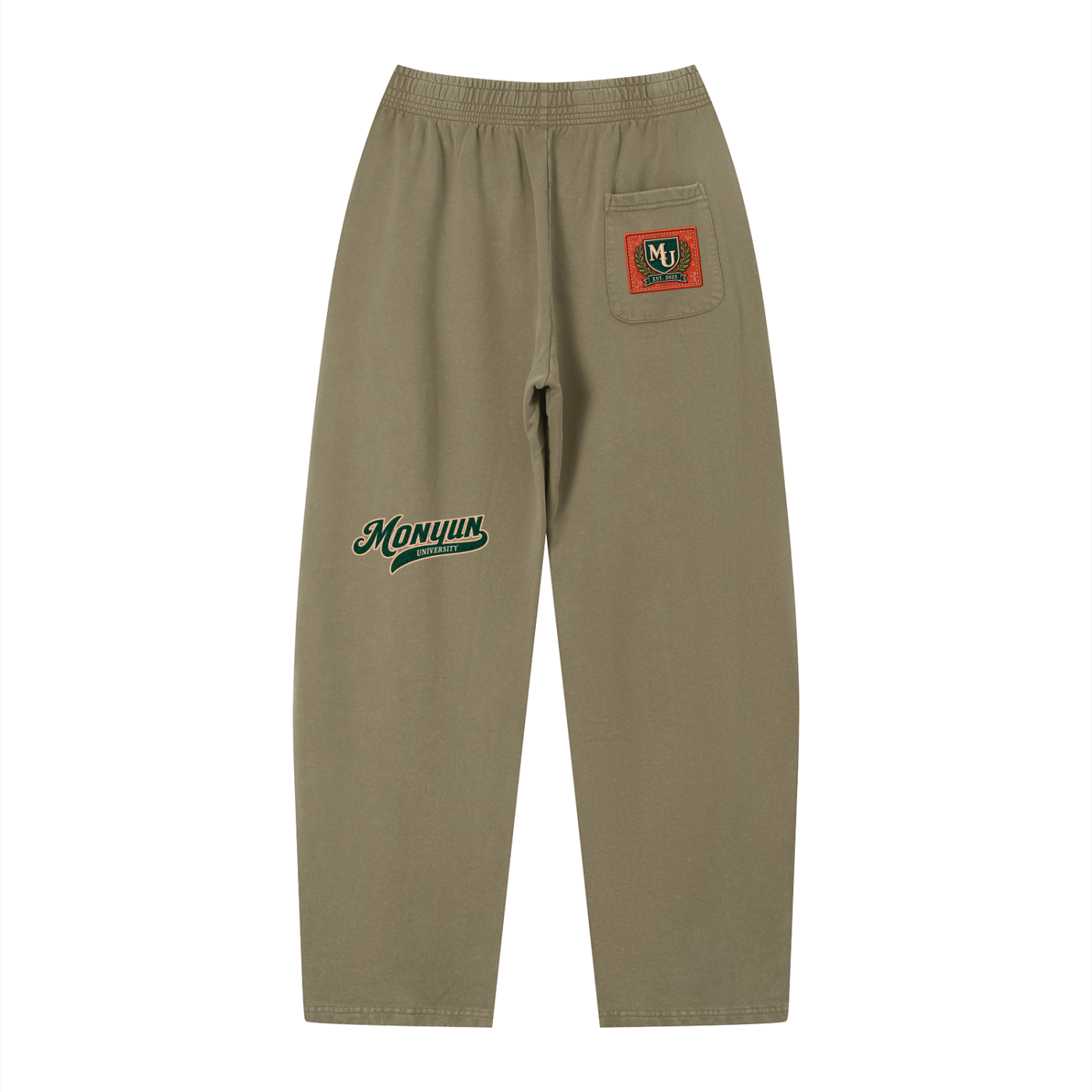 MONYUN university Vintage Wash Loose Sweatpants