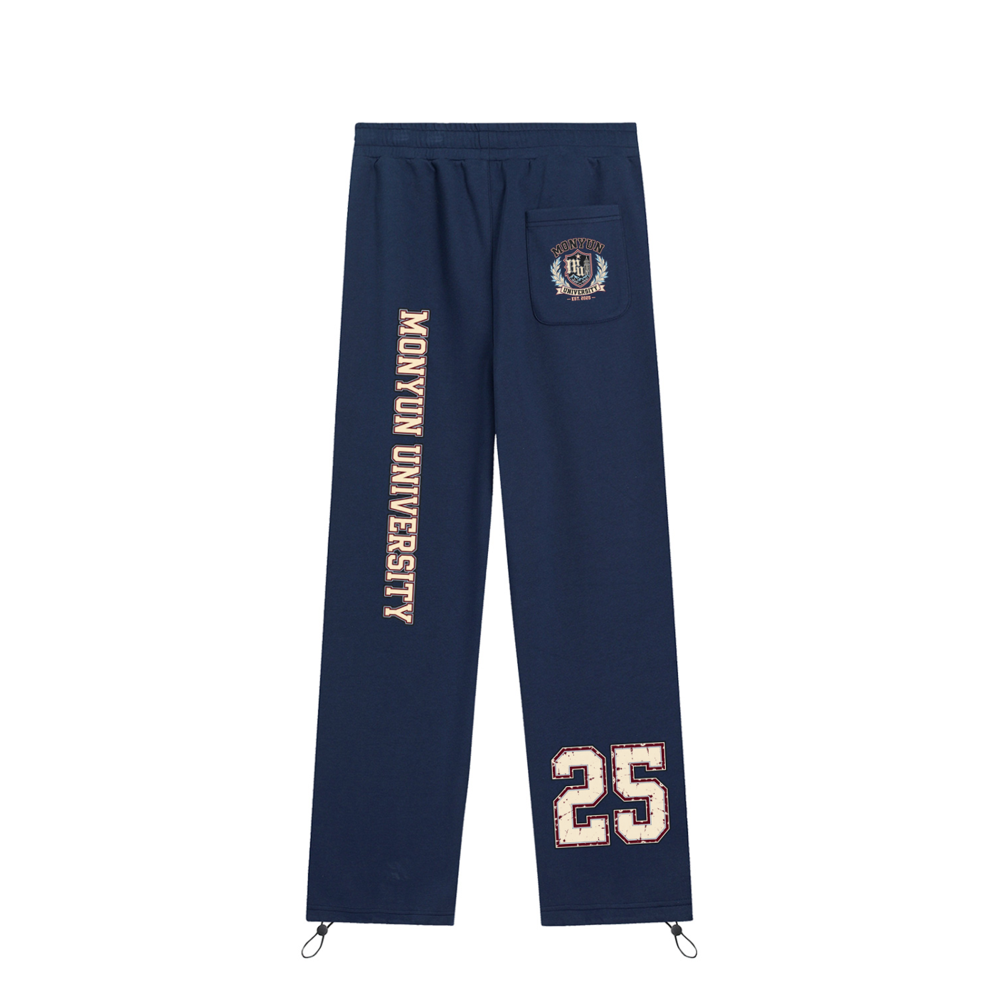 MONYUN university Essential Drawstring Straight-Leg Sweatpants