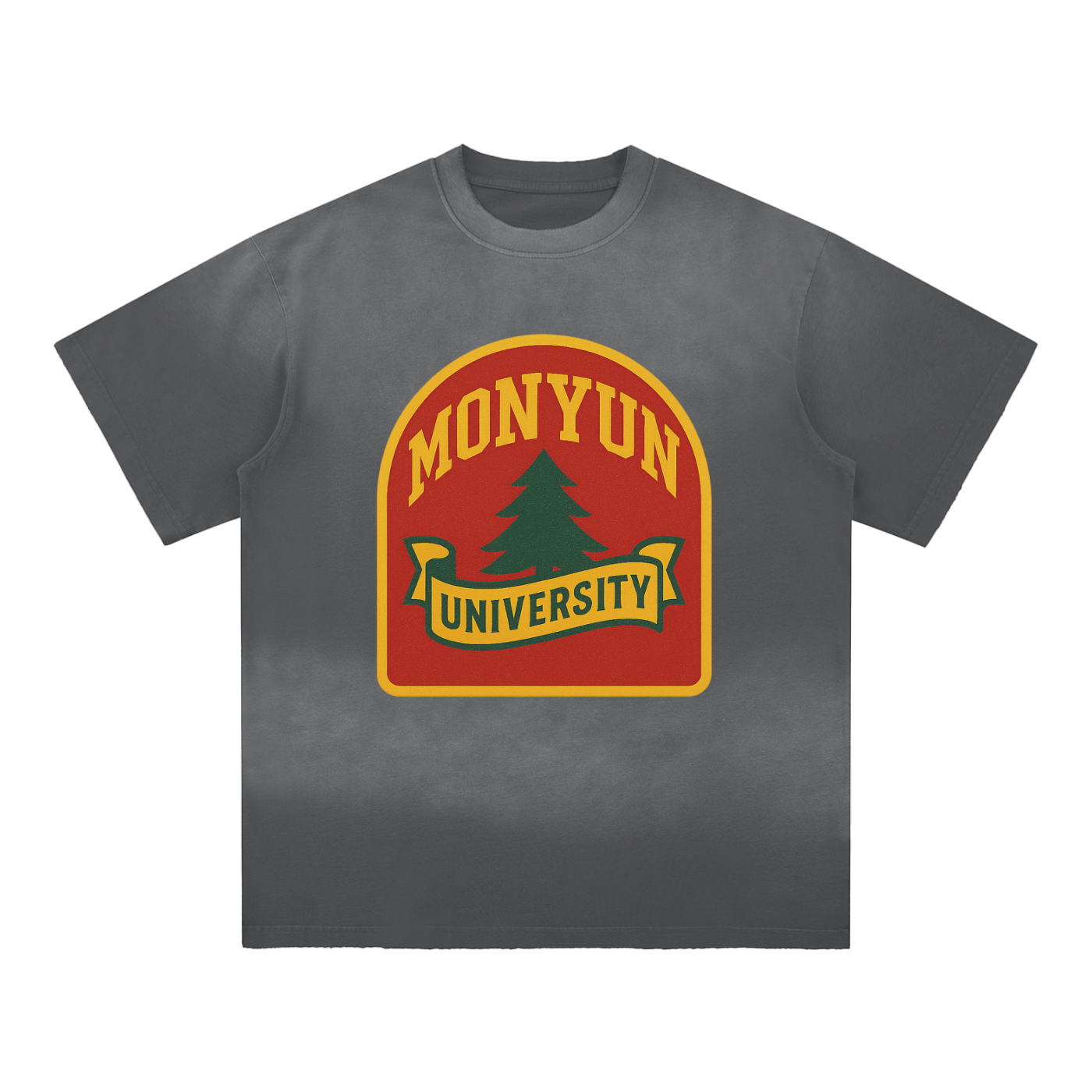 MONYUN university Sun Fade Hand-Frayed Cotton T-Shirt