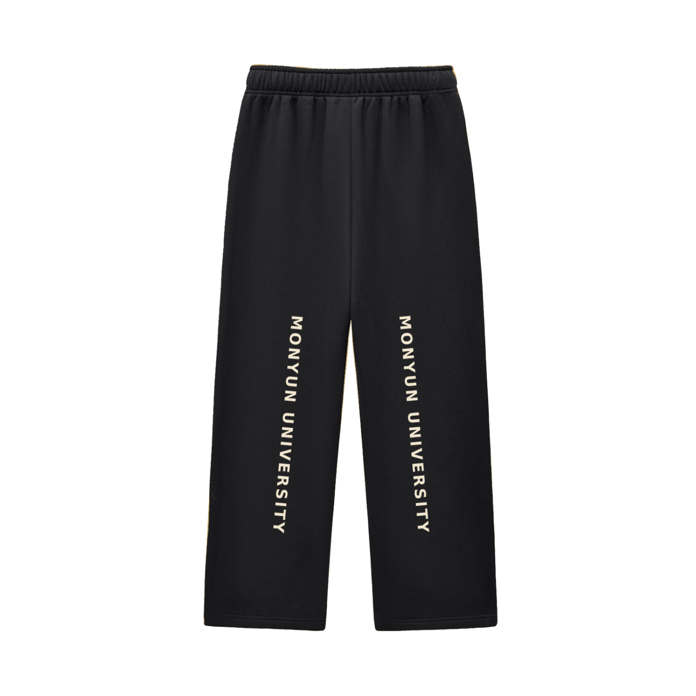 MONYUN university Contrast-Stitched Fleece Sweatpants
