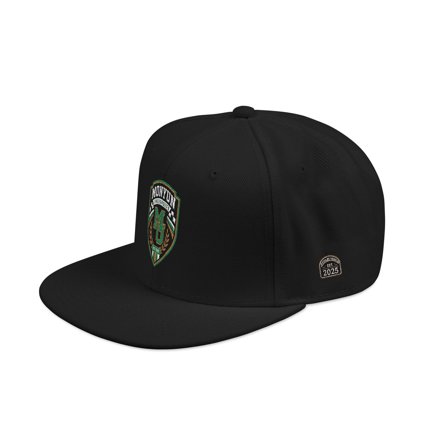 MONYUN university Embroidered Snapback Hat with Mossy Forest Crest