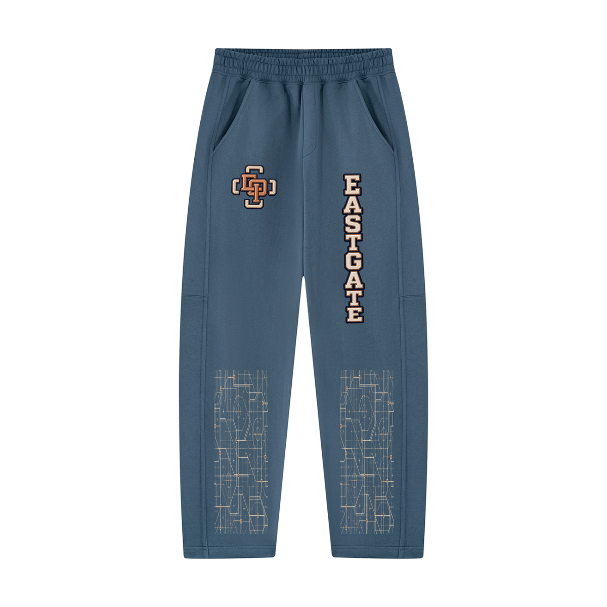 MONYUN University “EGP4L” Tapered Straight Hem Sweatpants