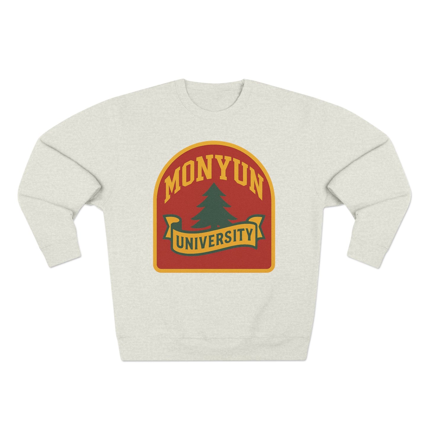 MONYUN University-Retro University Crewneck Sweatshirt, Unisex Sweatshirt, College Sweatshirt, Warm Pullover, Gift for Students, Campus Apparel, Vintage Style