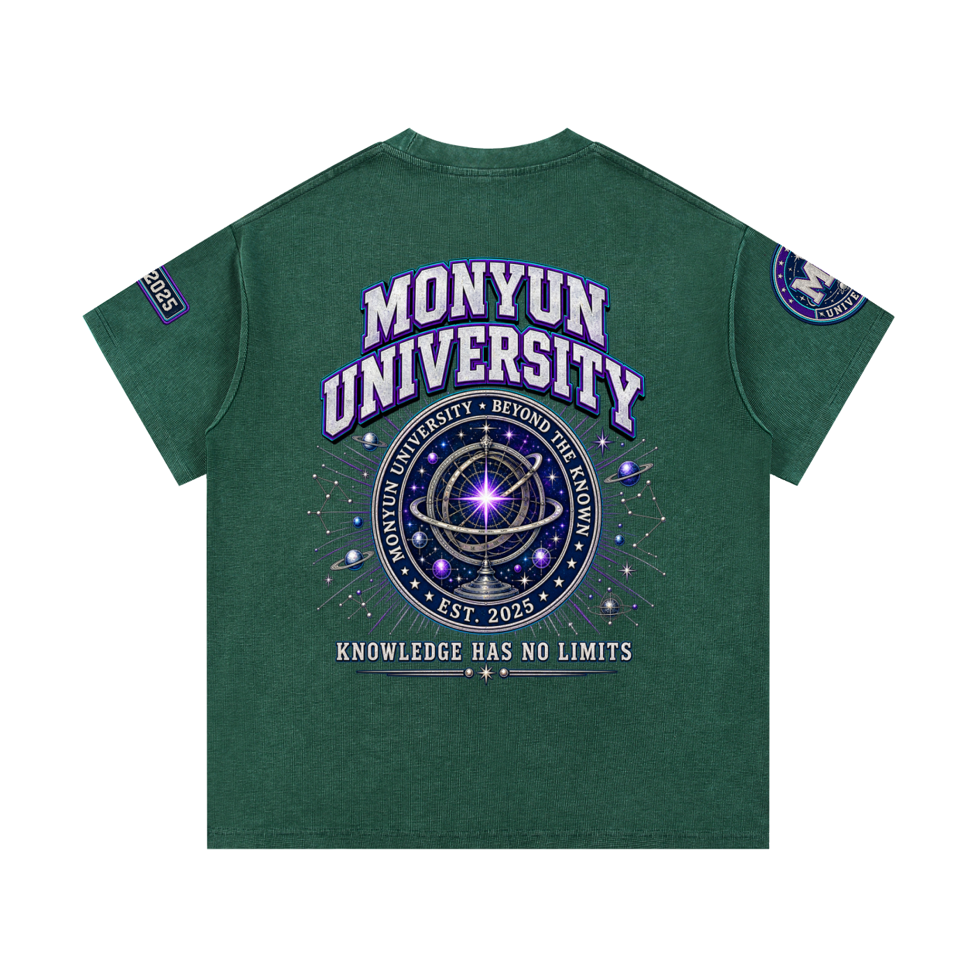 MONYUN university - Beyond The Known Mineral Wash Waffle Knit T-Shirt