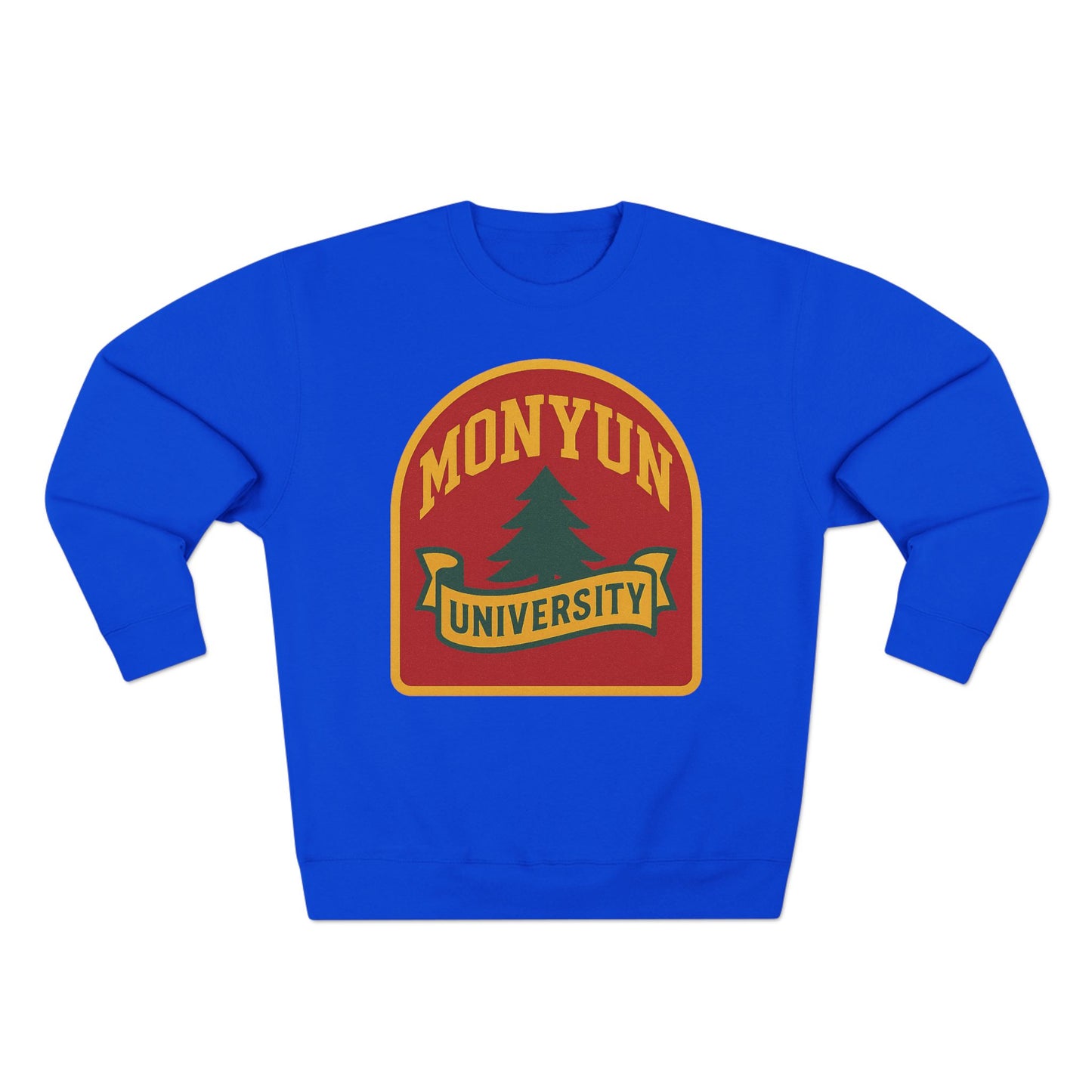 MONYUN University-Retro University Crewneck Sweatshirt, Unisex Sweatshirt, College Sweatshirt, Warm Pullover, Gift for Students, Campus Apparel, Vintage Style