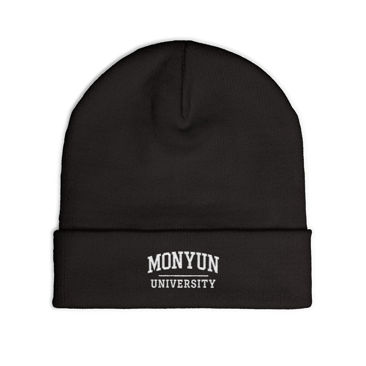 MONYUN University-Embroidered Knit Beanie -  Spirit Wear, College Student Gift, Winter Accessory, Custom Beanie, Warm Fashion Hat
