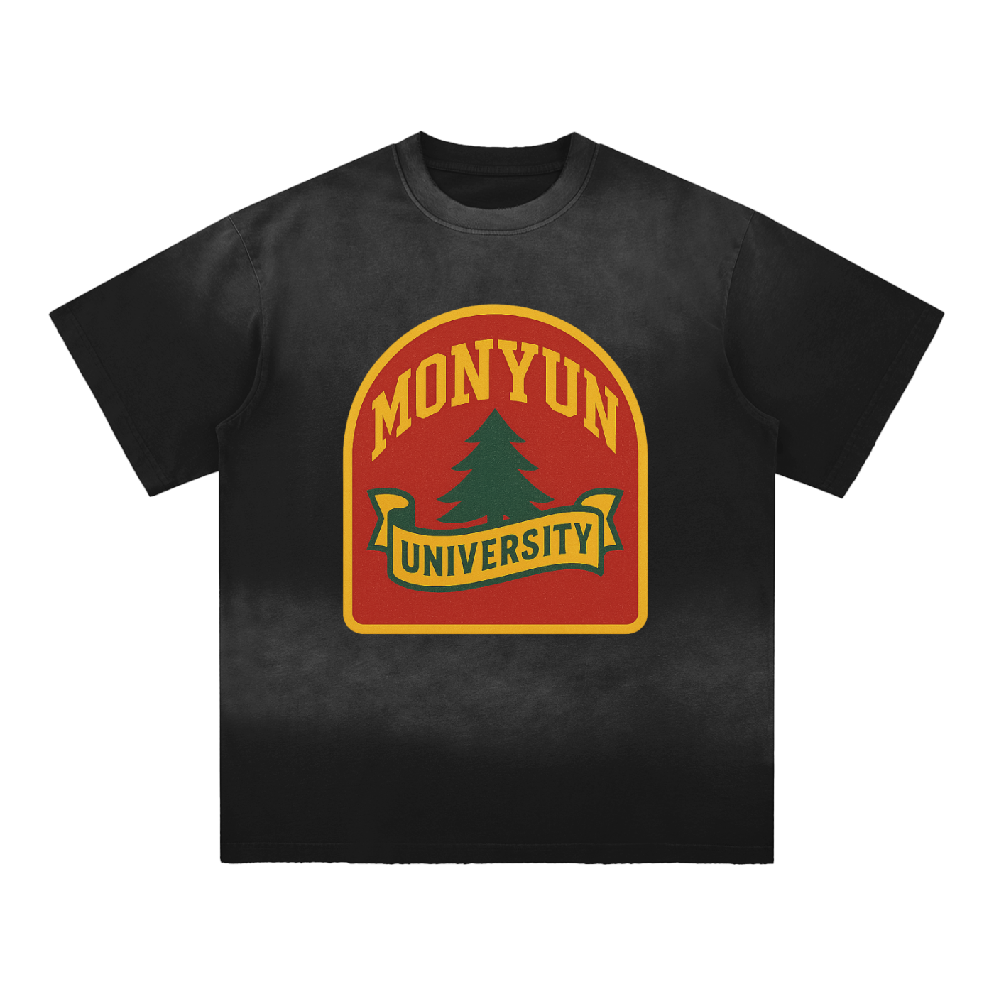 MONYUN university Sun Fade Hand-Frayed Cotton T-Shirt